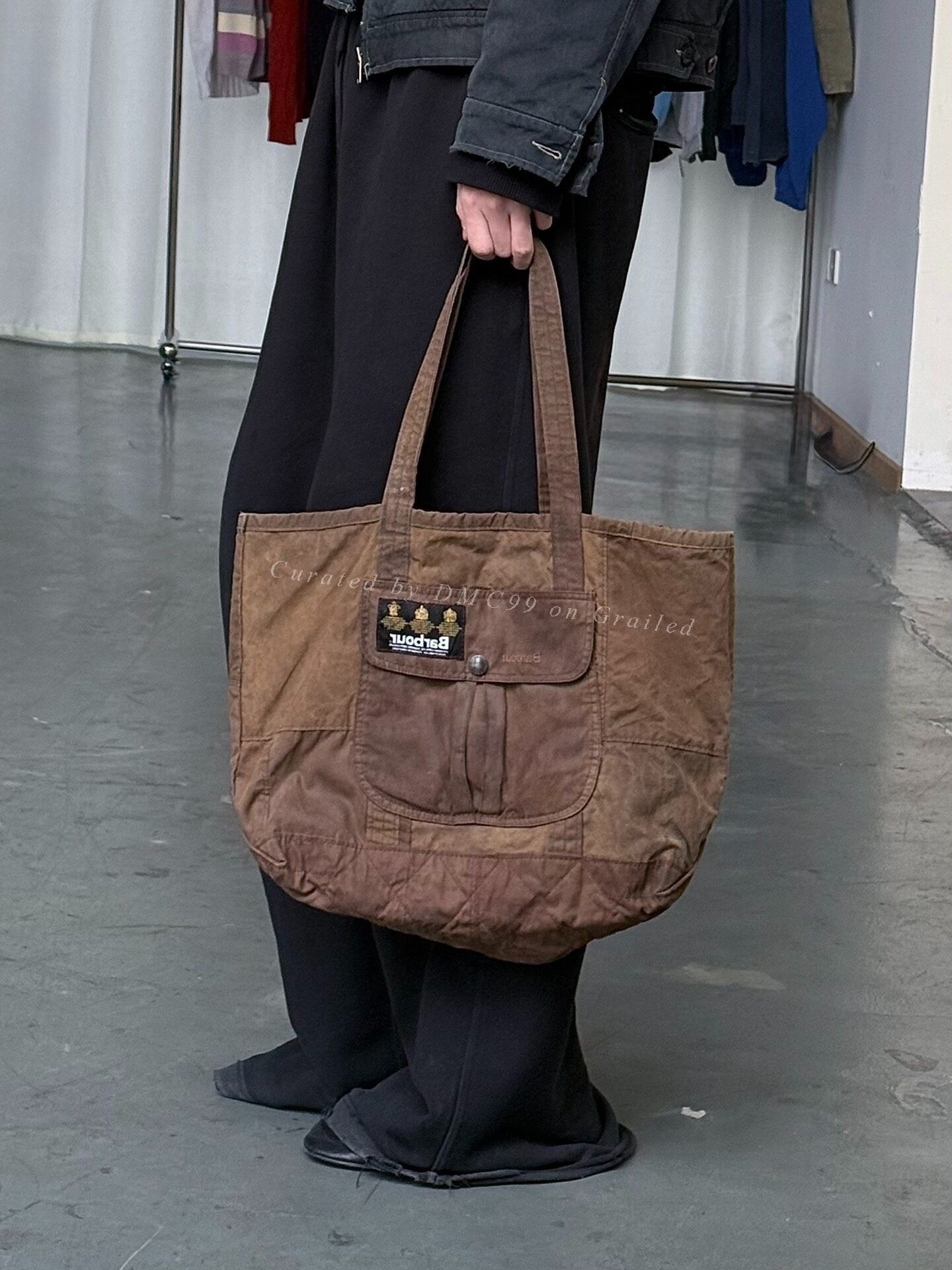 Vintage Vintage Barbour Waxed Tote Size ONE SIZE - 1 Thumbnail