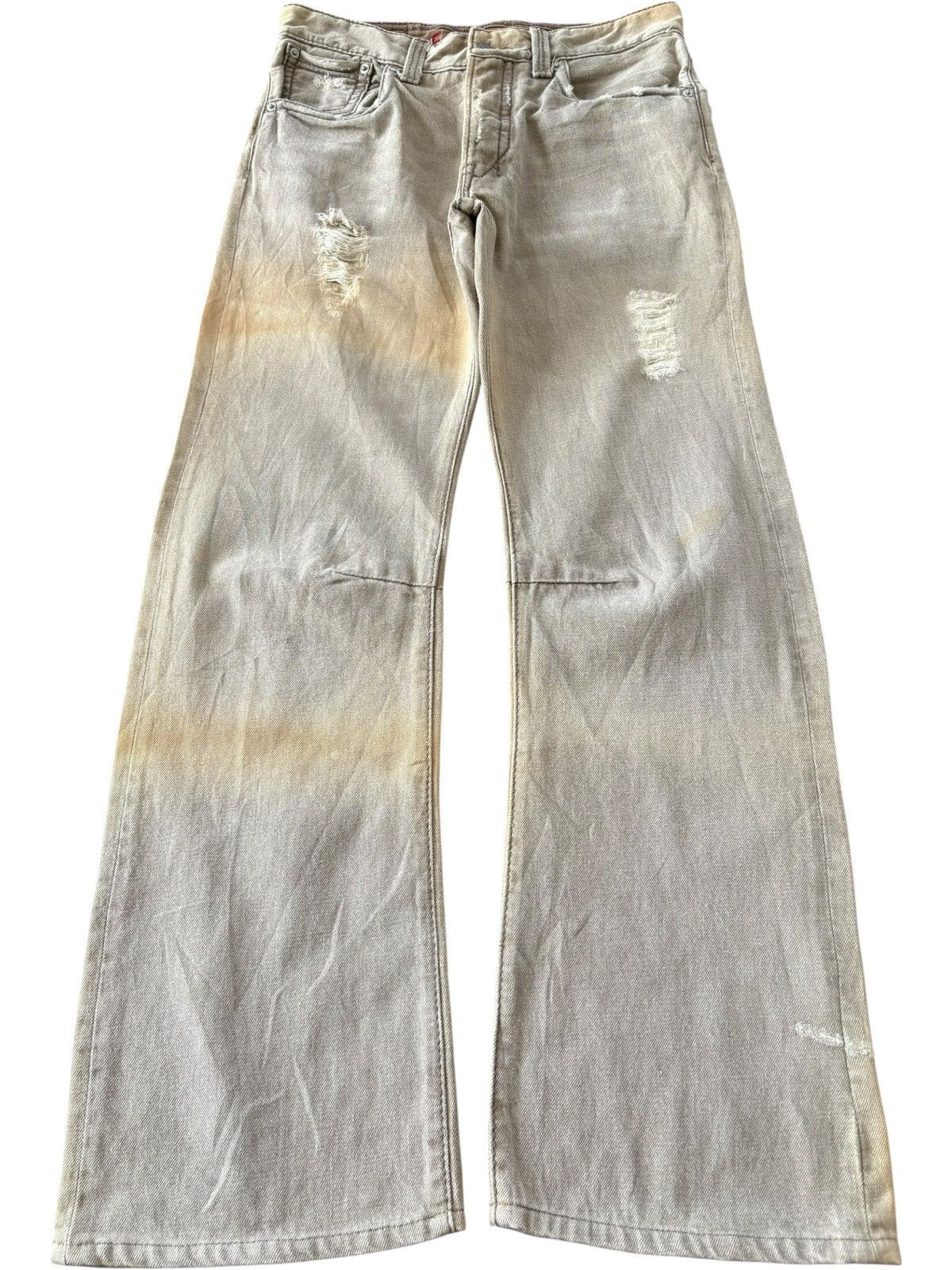 Tornado Mart Vintage Japanese Flash Report Curved Leg Bootcut Jeans Size US 31 - 1 Thumbnail