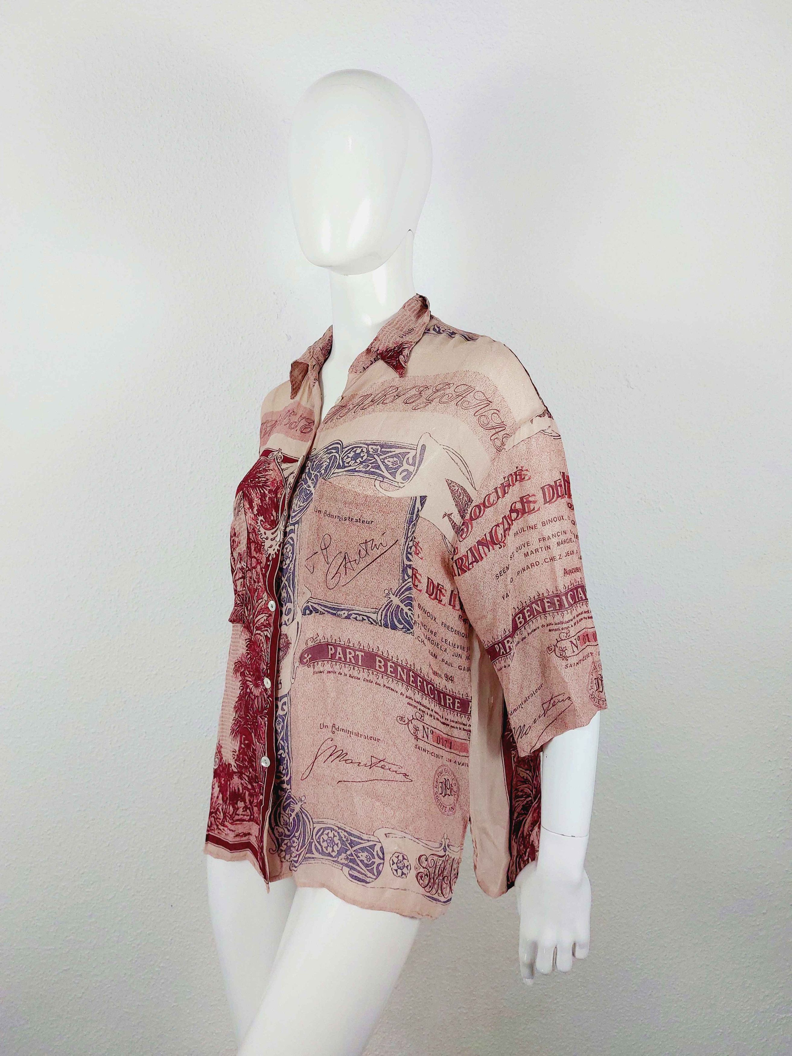 Jean Paul Gaultier 1986 Jean Paul Gaultier Pour Gibo Savana Africa Stamp Shirt Size US M / EU 48-50 / 2 - 8 Thumbnail