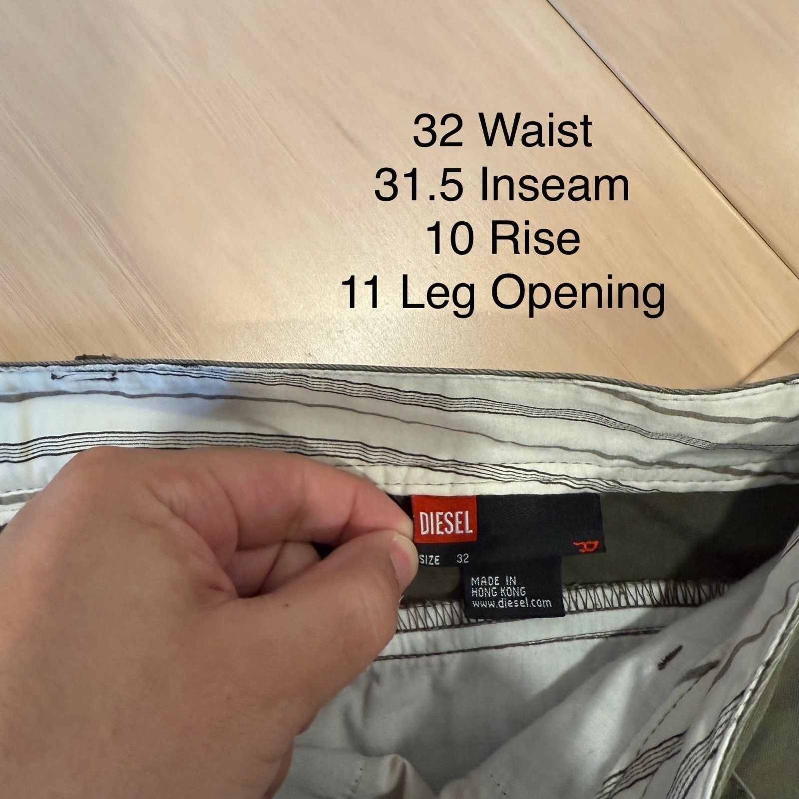Diesel × Vintage Vintage Diesel Flare Pants Green Military Trousers Outdoors Size US 32 / EU 48 - 5 Thumbnail