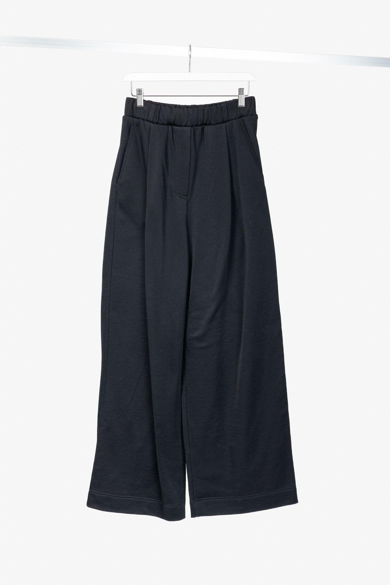 Tibi Tibi Black Silk Terry Pleated Pull On Pant Size 26" / US 2 / IT 38 - 1 Thumbnail