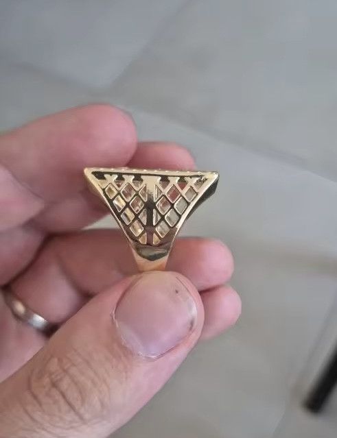 Jewelry brass gambling theme ring (size 8-10) Size ONE SIZE - 5 Thumbnail