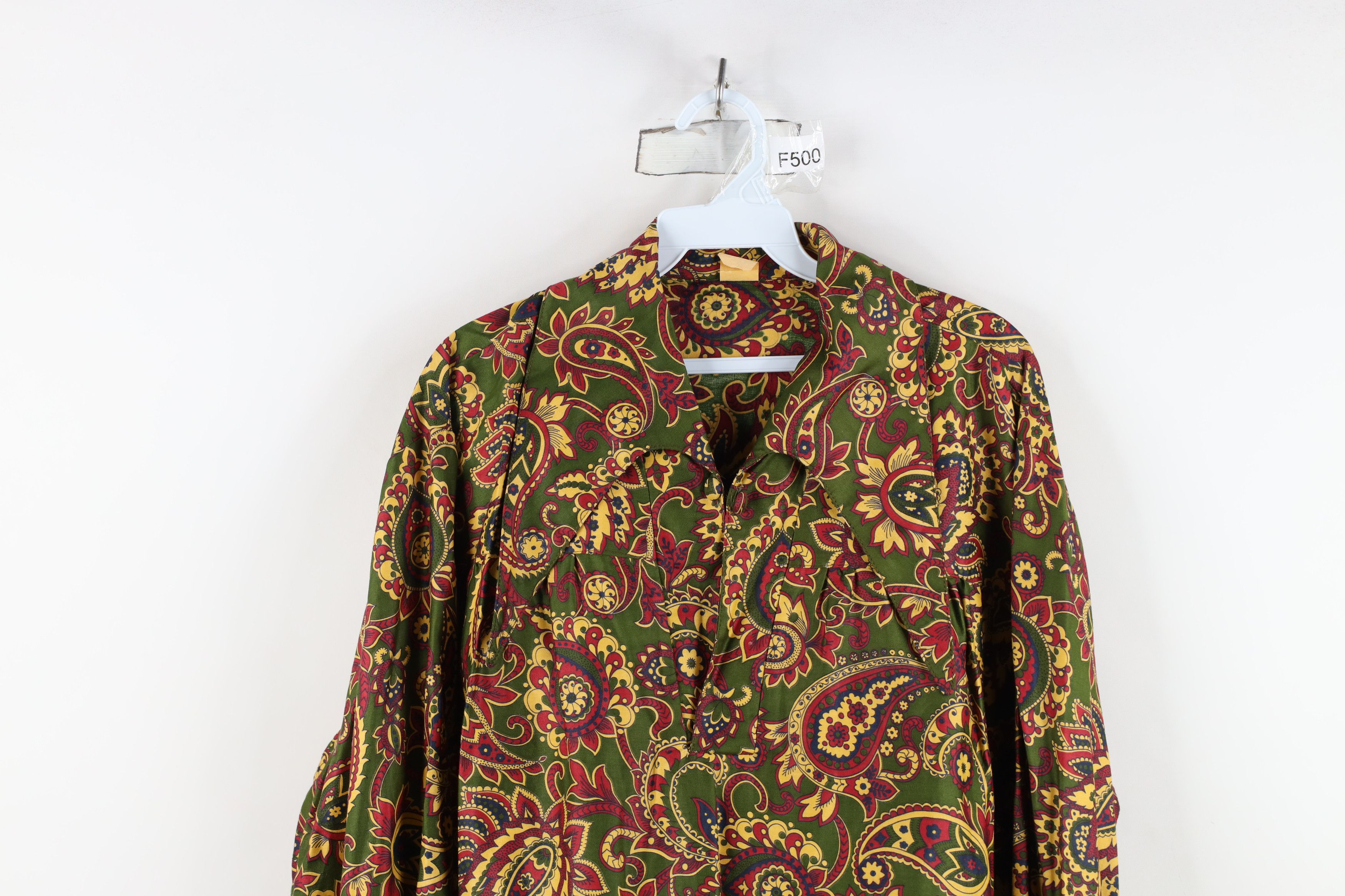 Vintage Vintage 40s Streetwear Paisley Dagger Collar Polo Shirt USA Size US XL / EU 56 / 4 - 2 Thumbnail