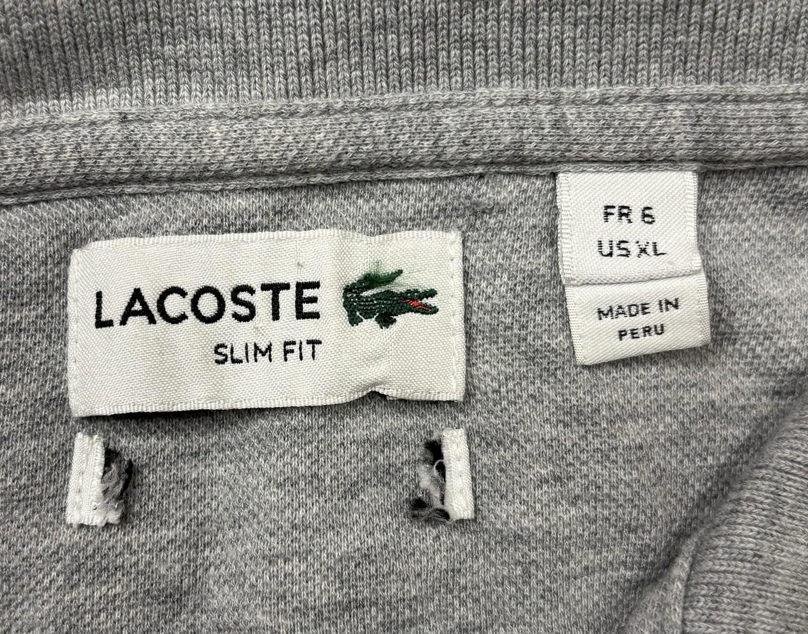 Lacoste Lacoste Polo Shirt Mens Medium Cotton Short Sleeve Gray Size US M / EU 48-50 / 2 - 2 Thumbnail