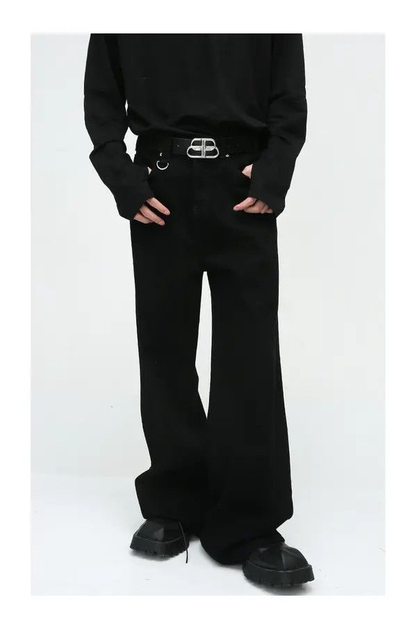 Japanese Brand American high street simple style black loose casual jeans Size US 32 / EU 48 - 2 Thumbnail