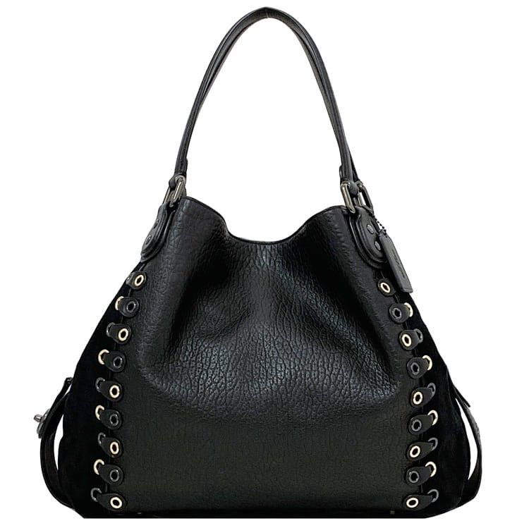 Coach COACH Tote Bag Black Leather Size ONE SIZE - 1 Thumbnail