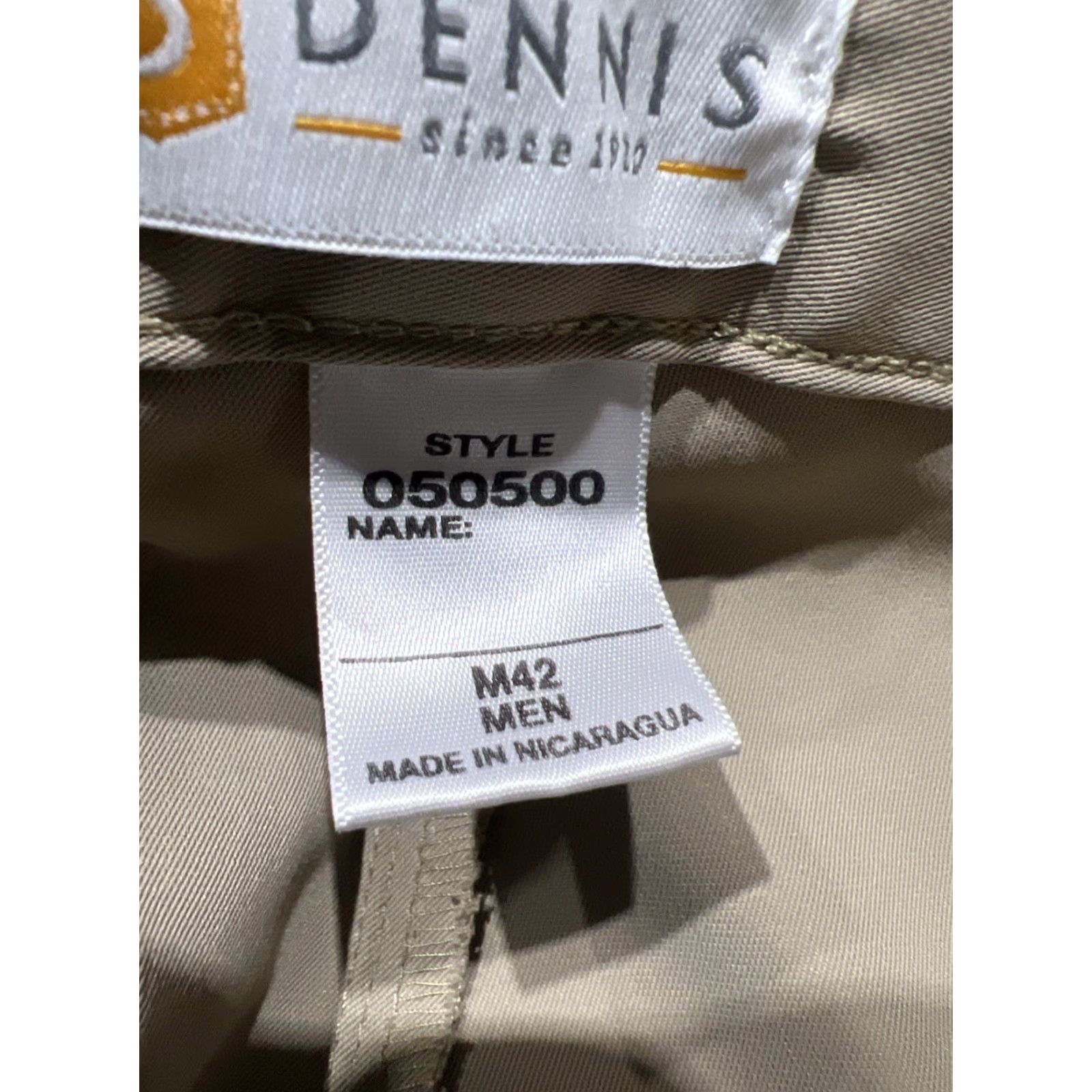 Vintage Dennis Uniform Mens M42 Khaki Flat Front Stretch Twill Shorts Polyester Size 42 Size US 42 / EU 58 - 7 Thumbnail