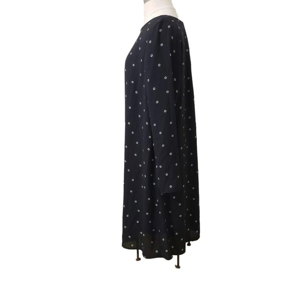 Designer CT460 H & M Black & White Long sleeve Midi Dress 12 Size XL / US 12-14 / IT 48-50 - 3 Thumbnail