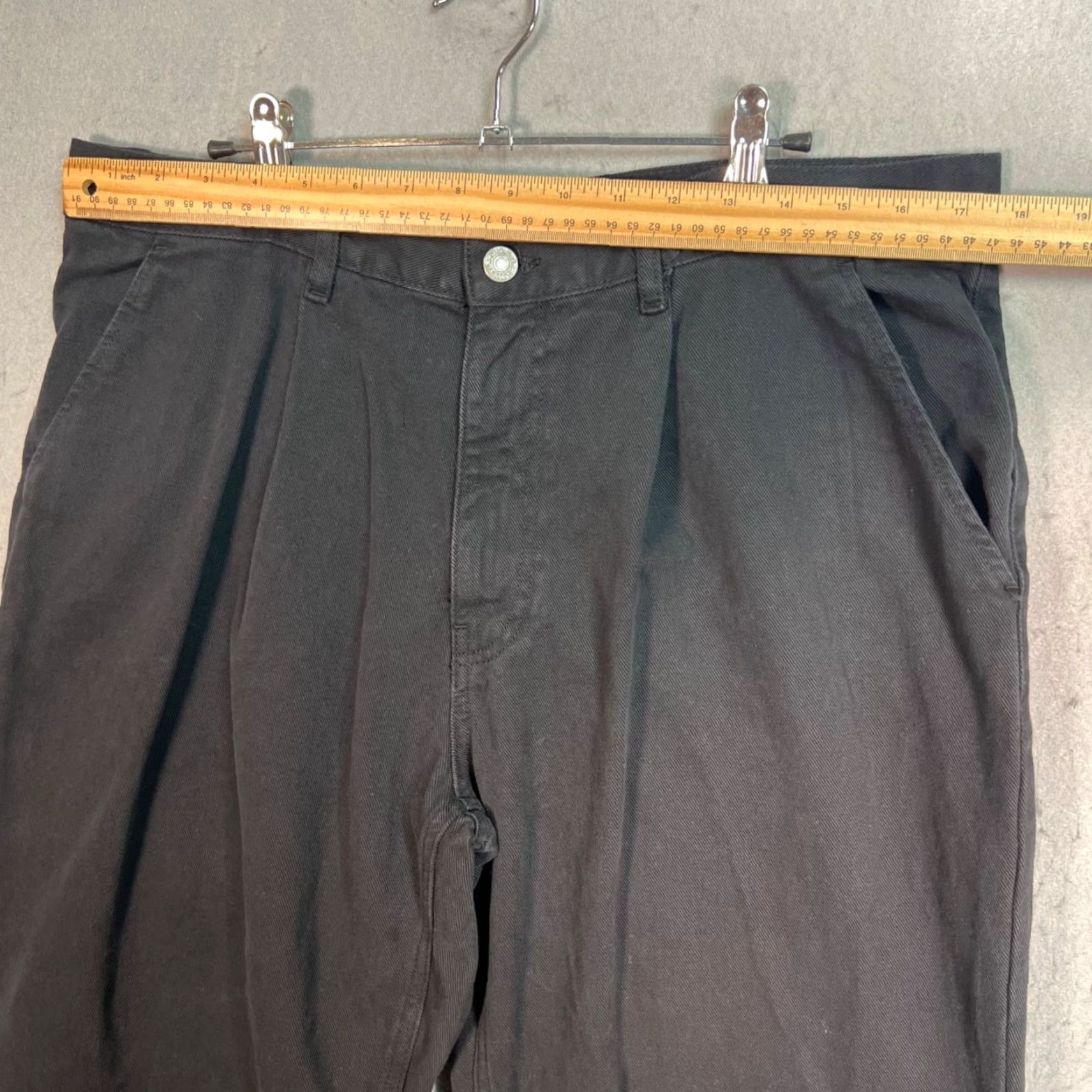 Asos ASOS Design Black Cotton Trousers For Men Size 36 Slim Fit Straight Leg CHINO Pants Formal Casual Men 36 Black Slim Straight Pocket Slash 31in Inseam Size US 36 / EU 52 - 5 Thumbnail