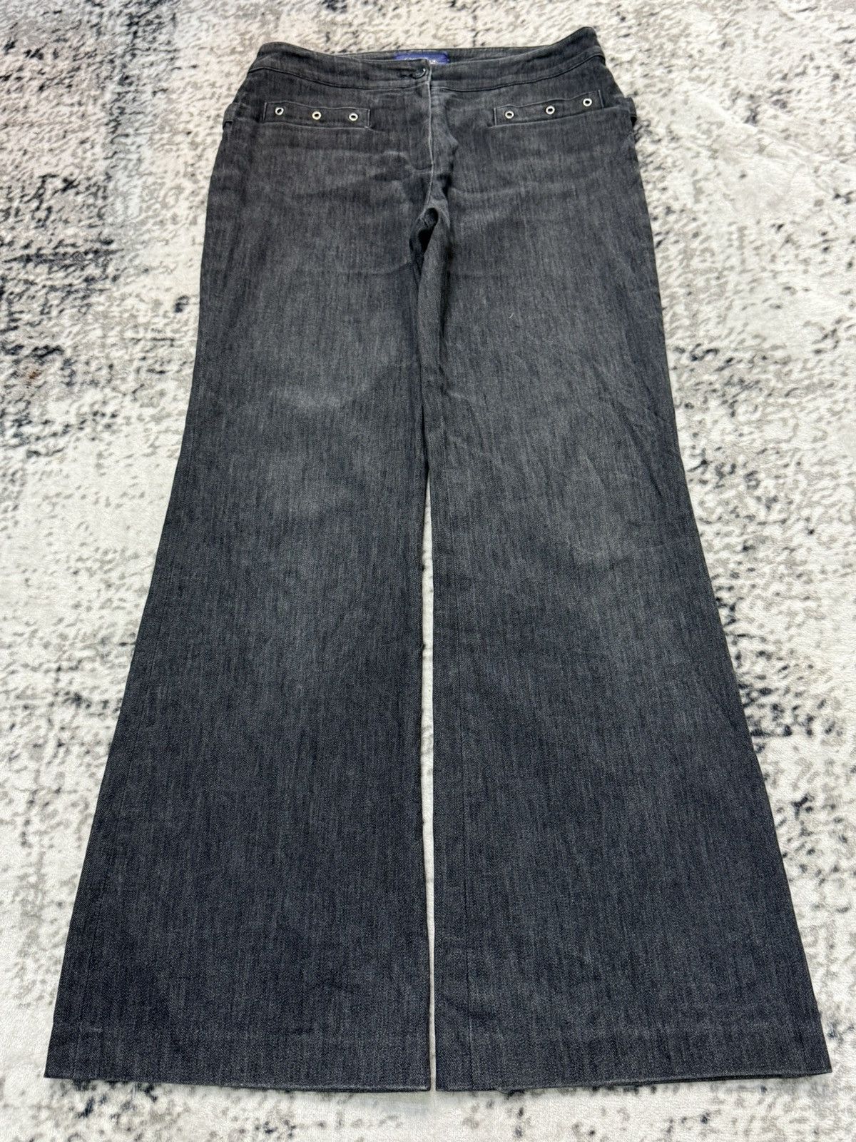 Japanese Brand Vintage Japanese Brand Wide Leg Buckle Back Jeans Size 28" / US 6 / IT 42 - 3 Thumbnail