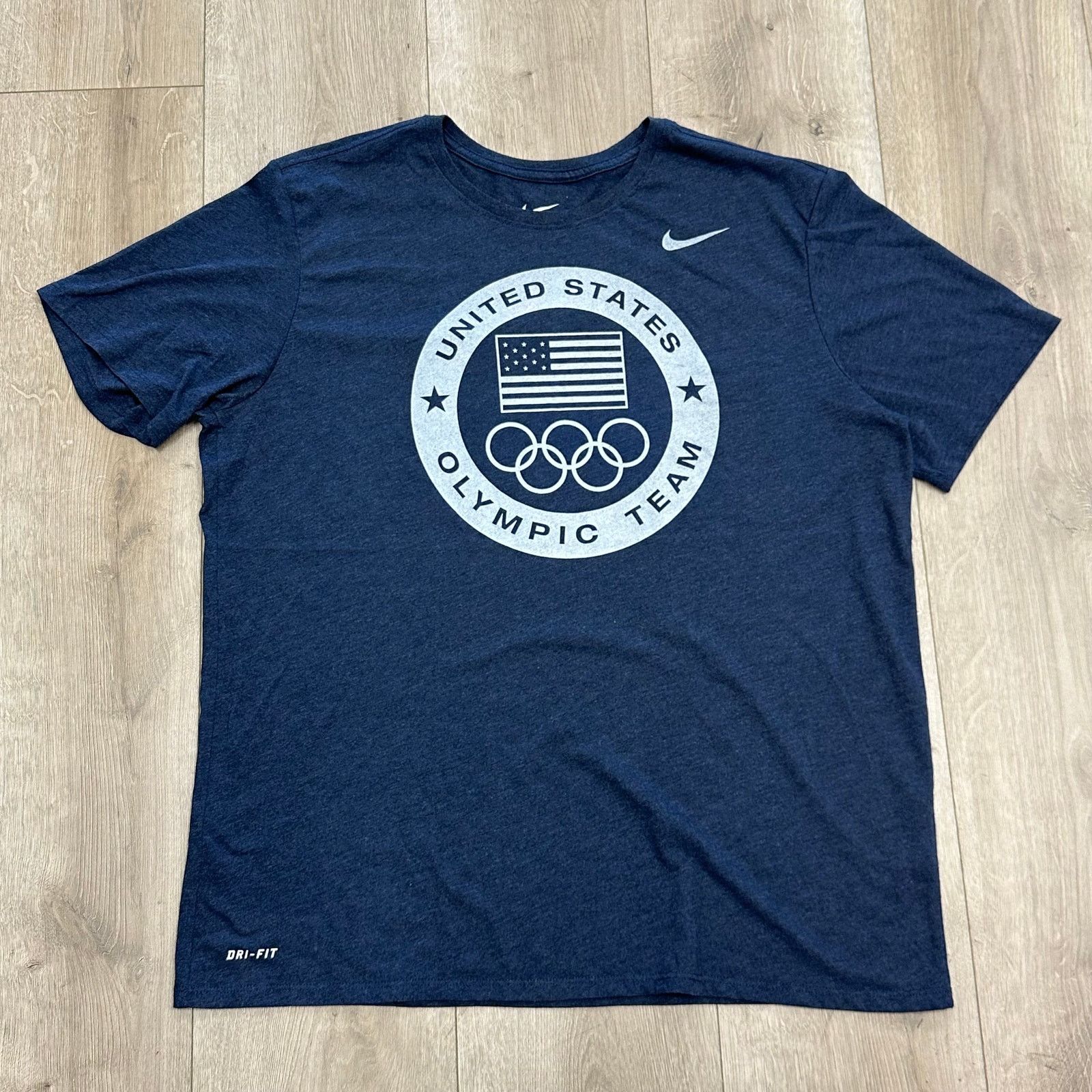 Nike Nike United States Olympic Team Navy Dri-FIT Tee T Shirt XL Size US XL / EU 56 / 4 - 1 Thumbnail