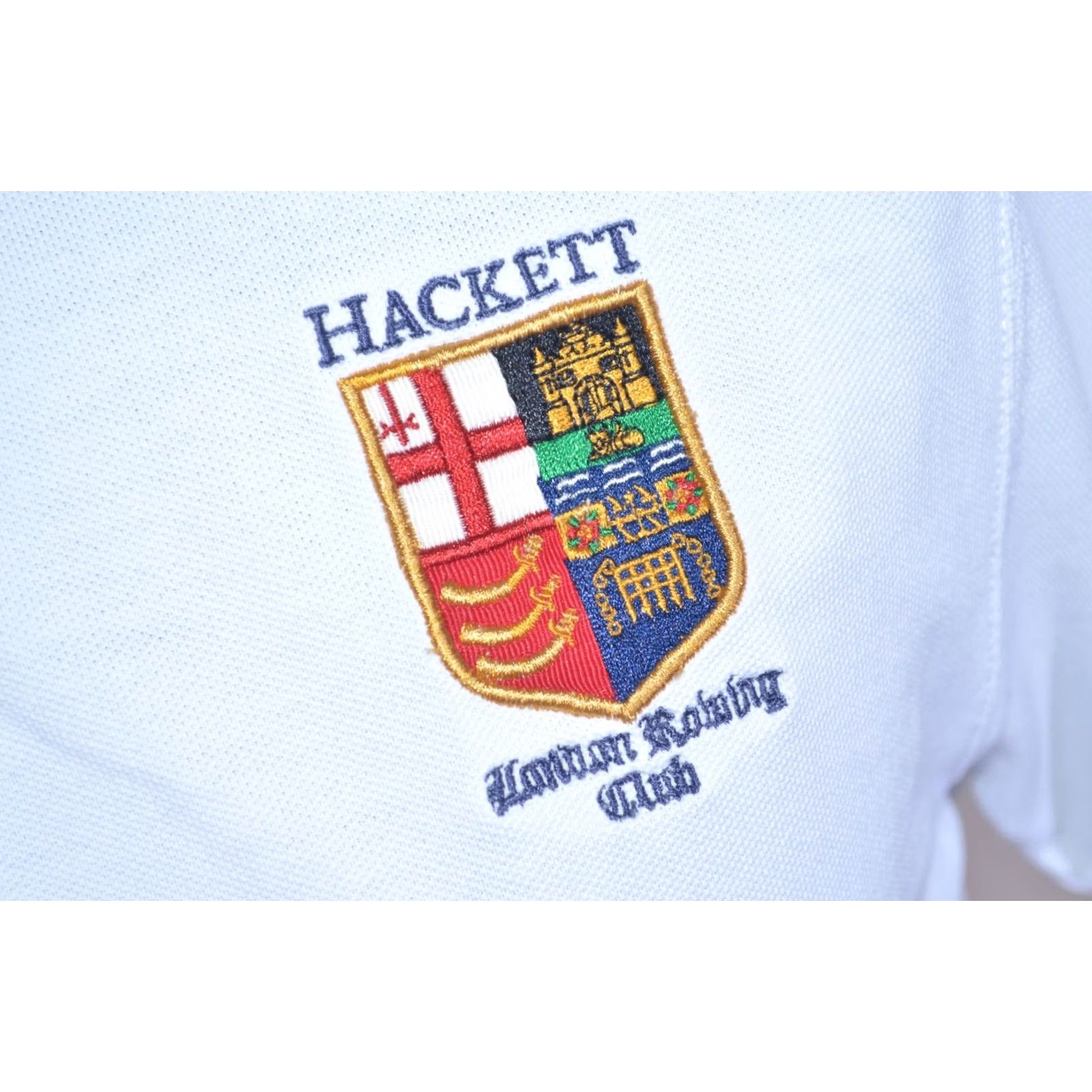 Hackett Hackett Polo Shirt Short Sleeve White Navy Mens M Size US M / EU 48-50 / 2 - 3 Thumbnail