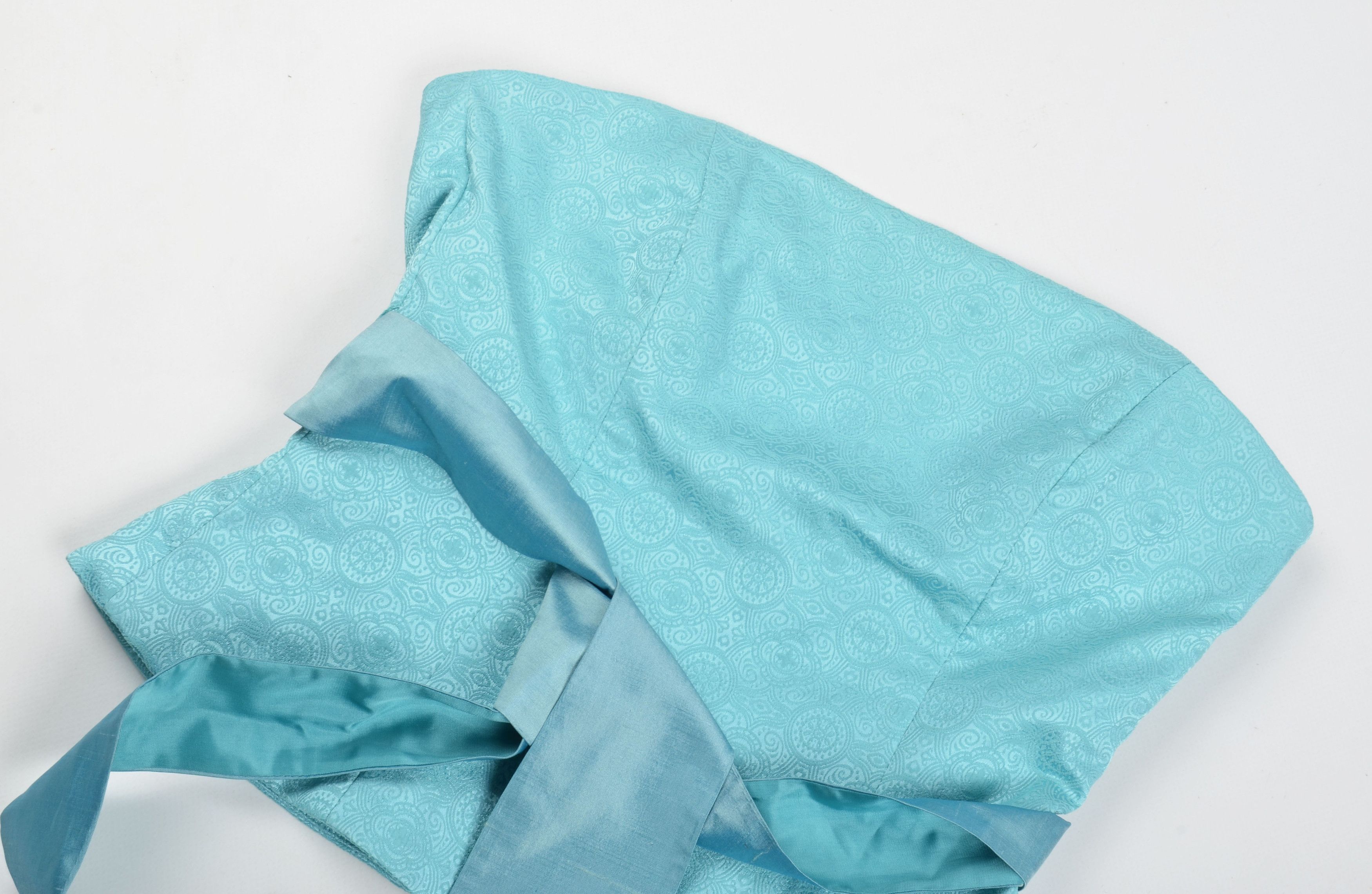 Vintage Vintage Coast Y2K Stunning Silk Belt Blue Corset Top Size M / US 6-8 / IT 42-44 - 4 Thumbnail