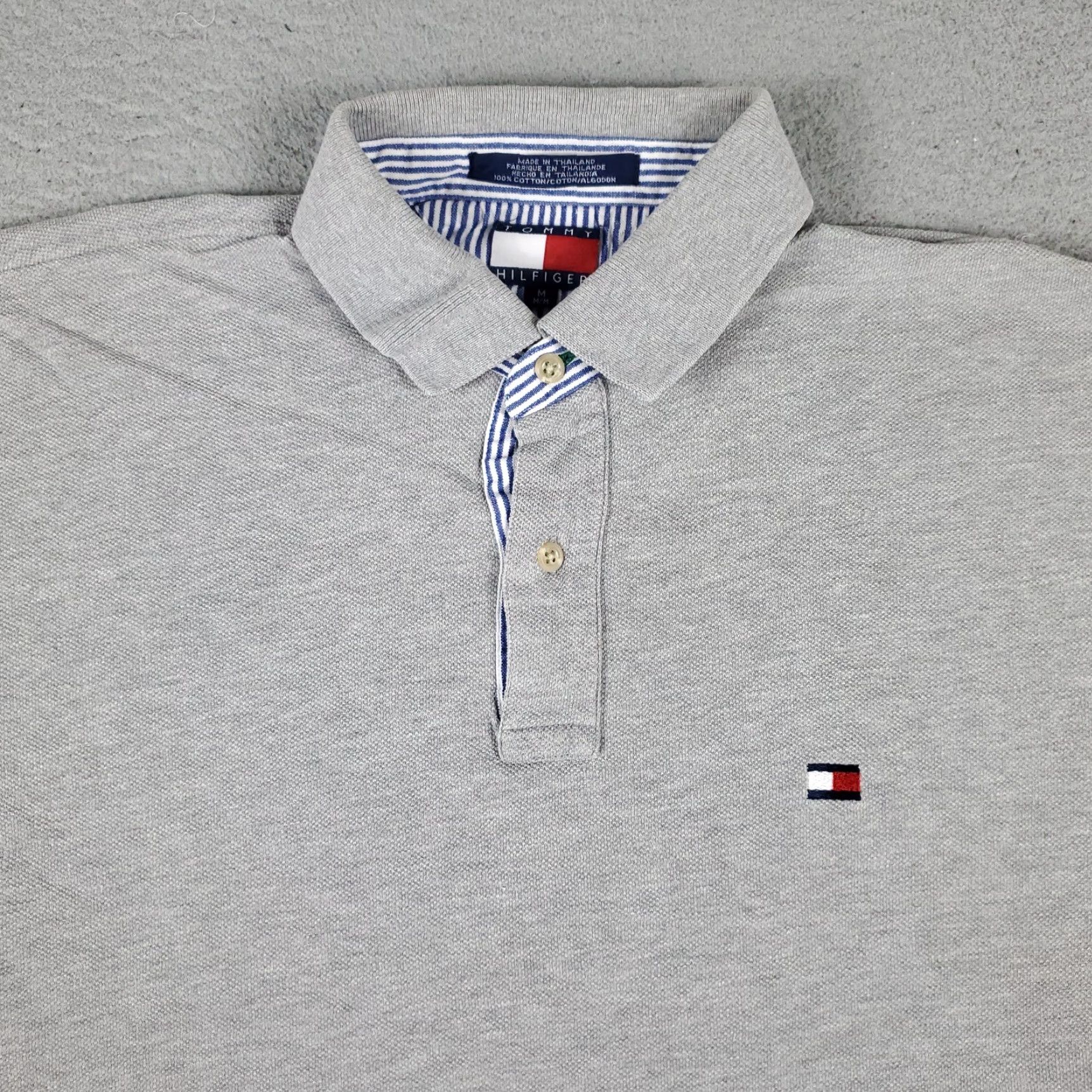 Tommy Hilfiger VINTAGE Tommy Hilfiger Polo Shirt Mens Medium Gray Short Sleeve Shirt Adult Medium Gray Tommy Hilfiger Polo Mens Medium Gray + Keywords Size US M / EU 48-50 / 2 - 2 Thumbnail