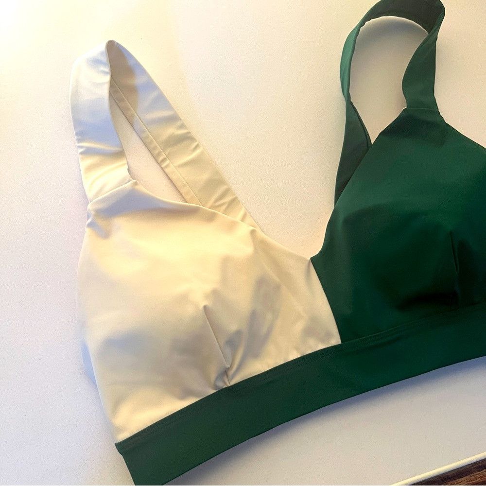 Other VAARA Elsa Sports Bra Swimsuit Bikini White Green Medium Size M / US 6-8 / IT 42-44 - 2 Thumbnail