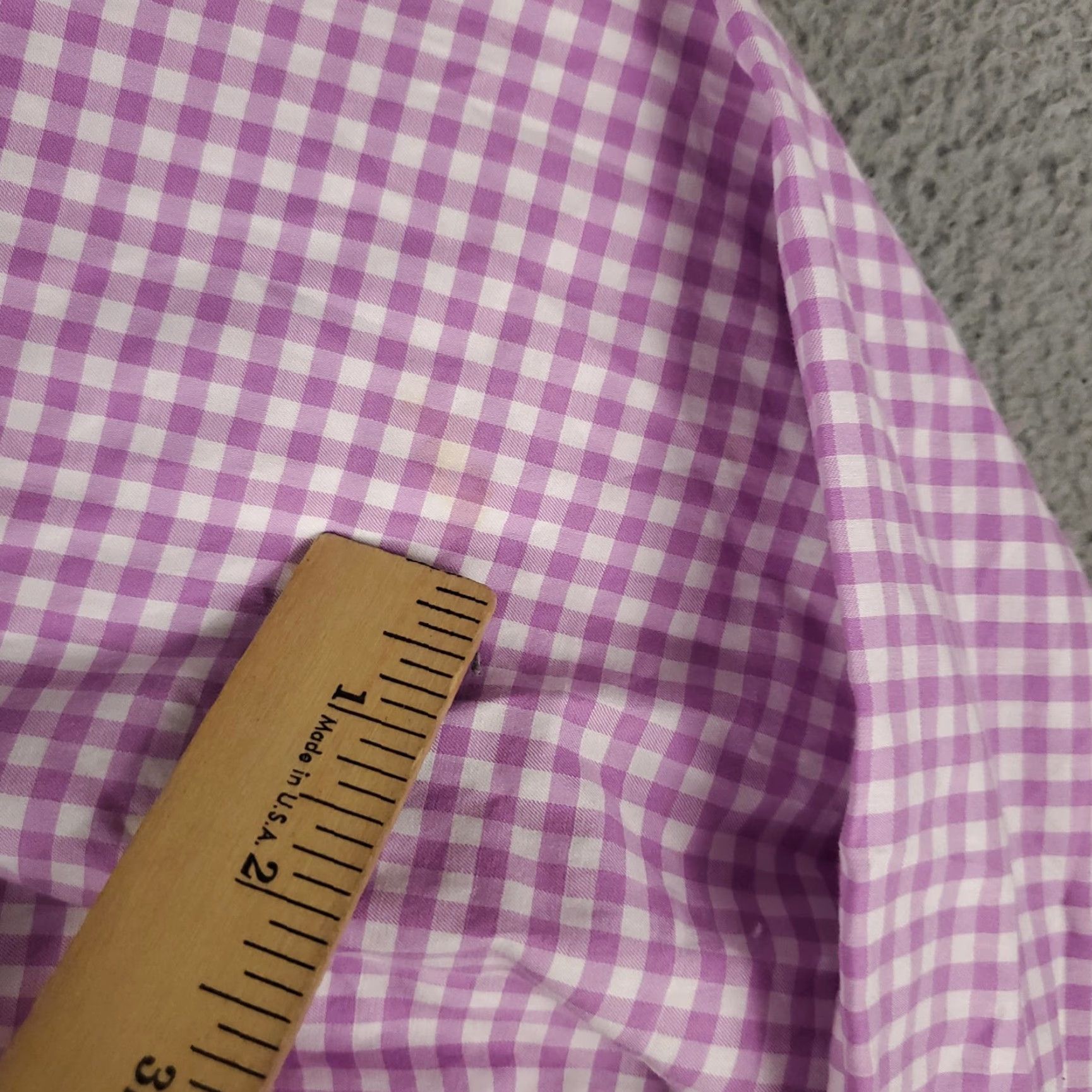 UNTUCKit UNTUCKit Button-Up Shirt Mens XL Purple White Gingham Long Sleeve Casual Check Size US XL / EU 56 / 4 - 3 Thumbnail