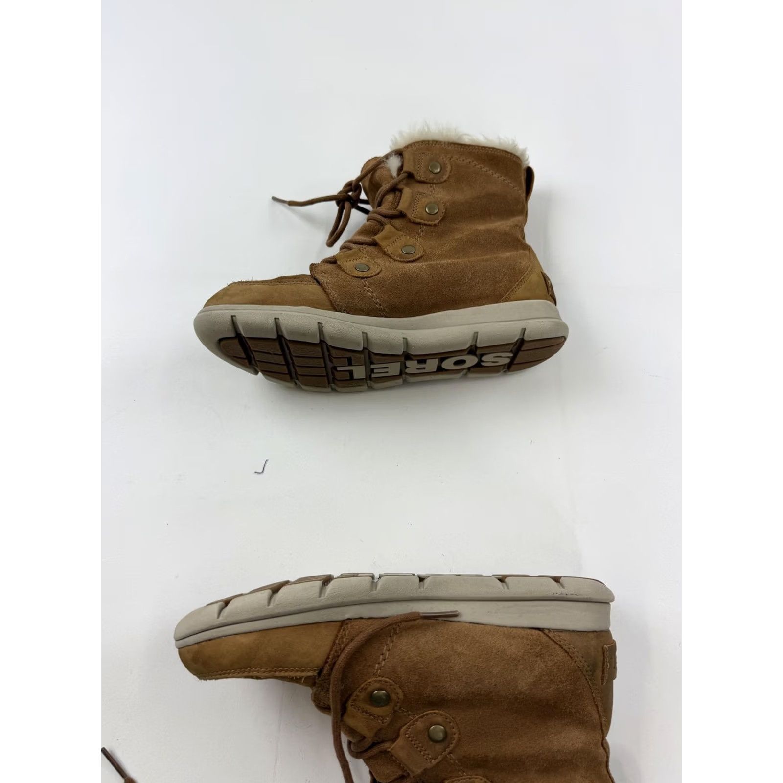 SOREL Sorel Boots Womens Size 8 Brown Suede Waterproof Ankle Fur Lined NL3392-224 Size US 8 / IT 38 - 5 Thumbnail