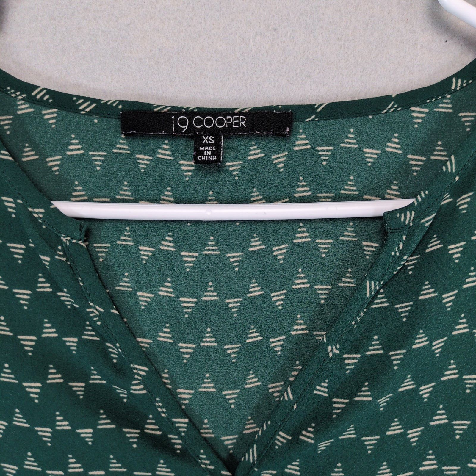 Other 19 Cooper Women's XS Green Geometric Shift Knee-Length Dress Size XS / US 0-2 / IT 36-38 - 2 Thumbnail