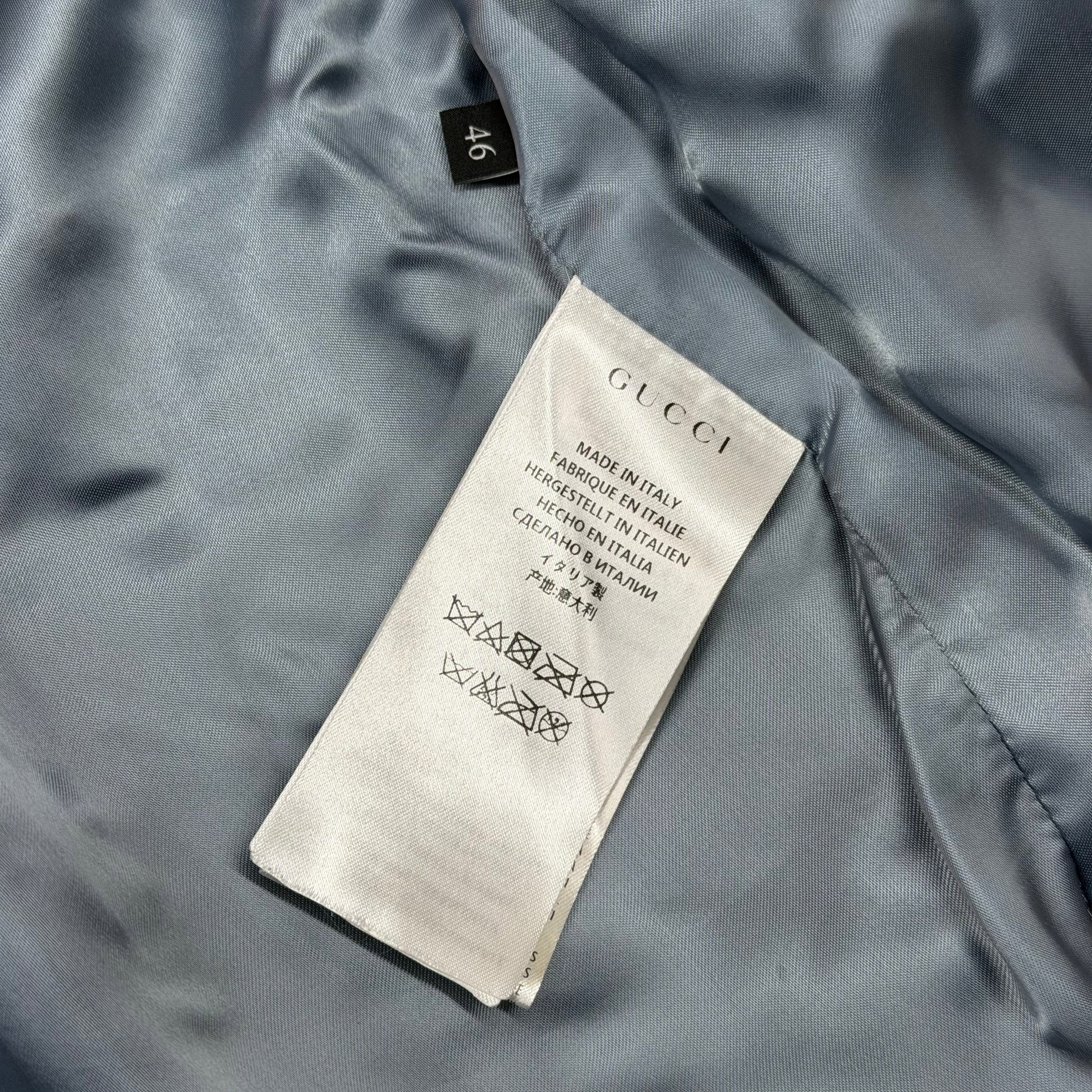 Gucci Gucci Web Trim Leather Bomber 46 (M) Size US M / EU 48-50 / 2 - 7 Thumbnail
