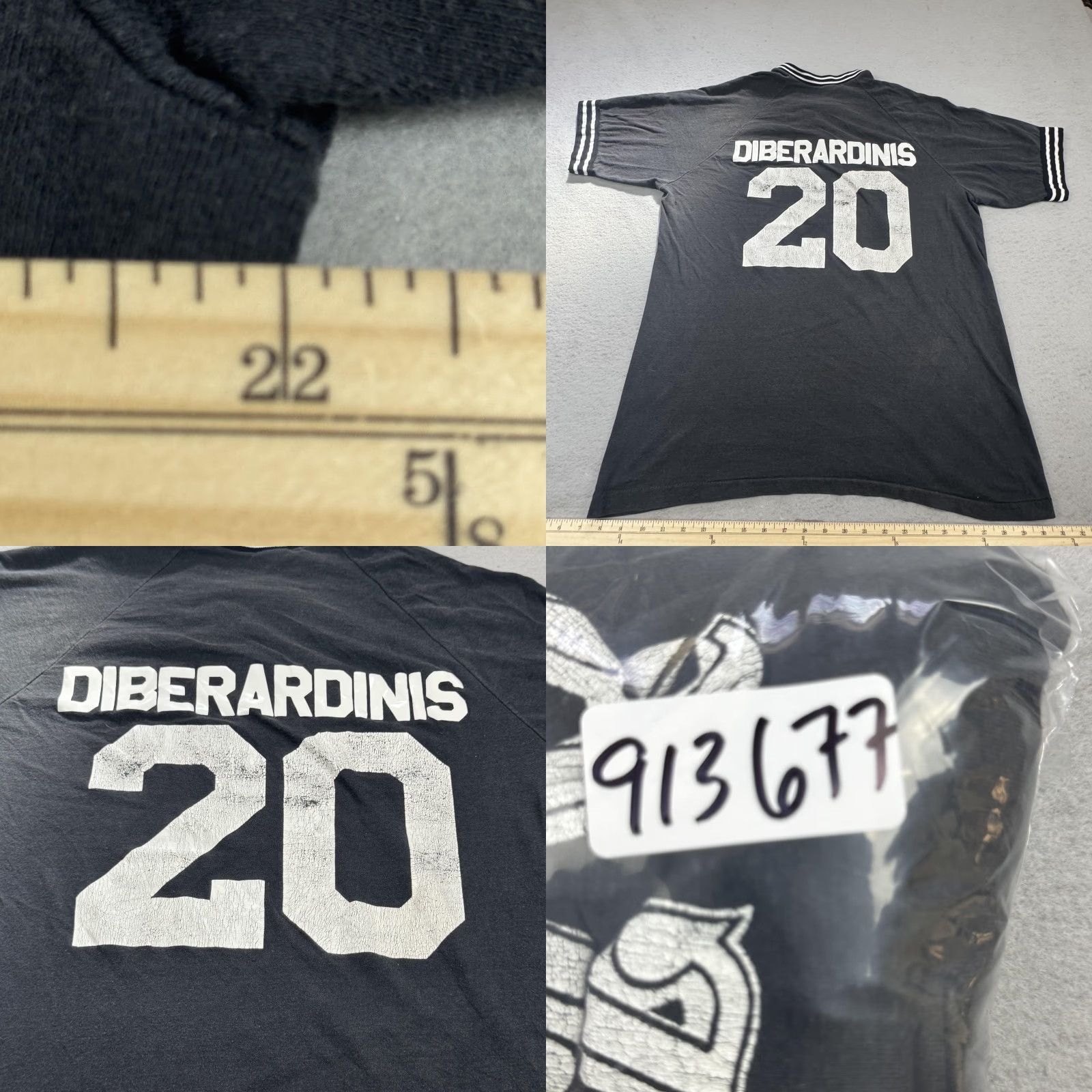 Vintage VINTAGE Bike Shirt Mens XL Black Football Jersey Henley Dazio's Raglan 90s 4015 Size US XL / EU 56 / 4 - 8 Thumbnail