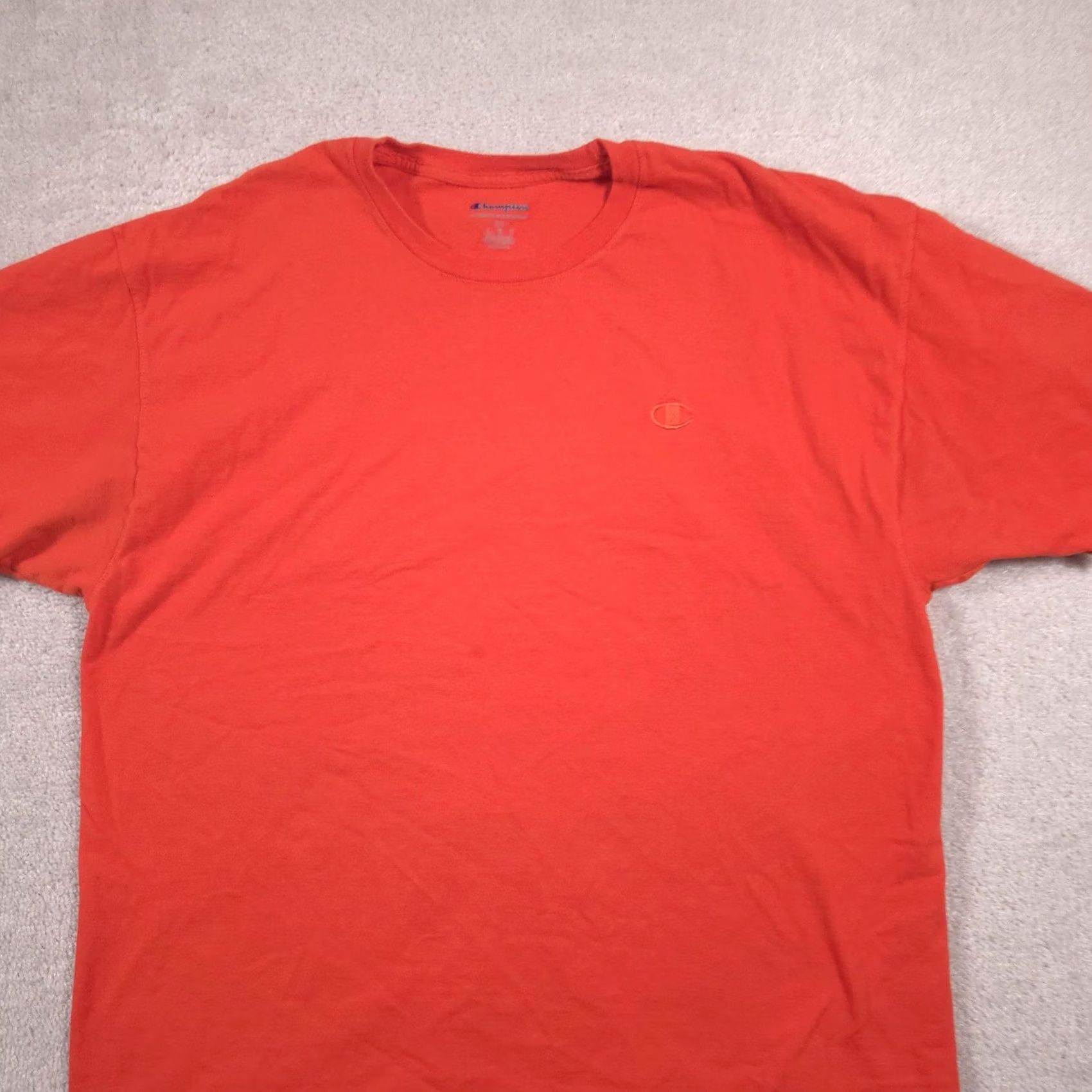Champion Champion Shirt Mens 2XL Orange Logo Tee Tagless Crewneck Cotton Casual Athletic Size US XXL / EU 58 / 5 - 3 Thumbnail
