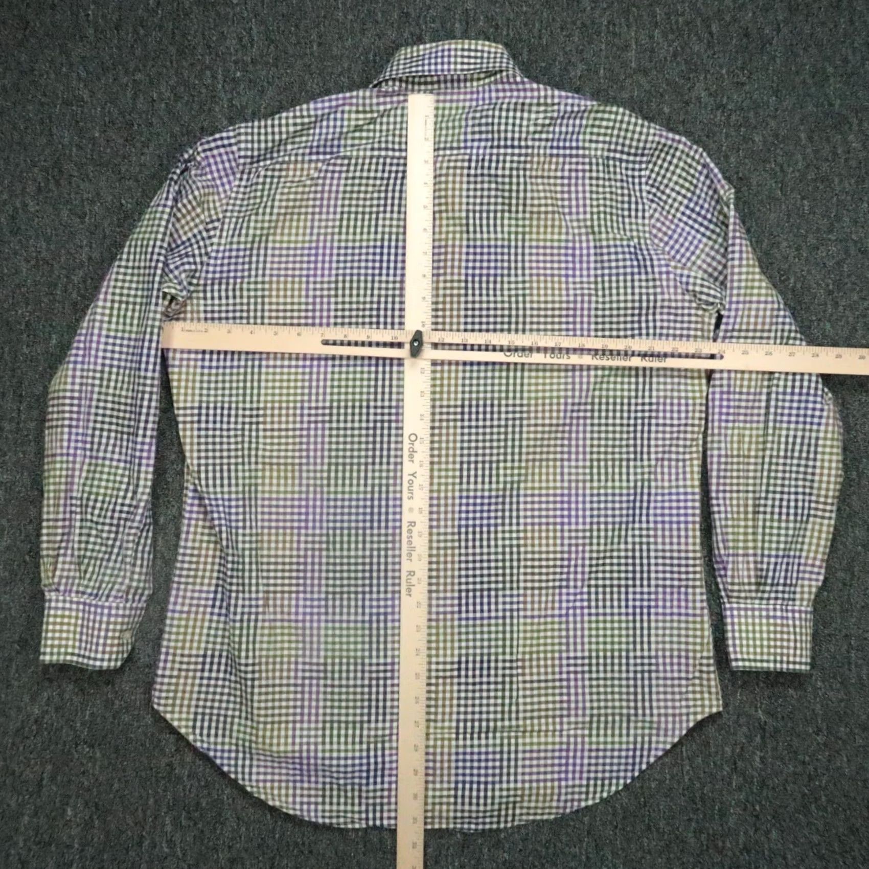 Etro Etro Shirt Men XL Purple Gingham Long Sleeve Button-Up Shirt Vintage? No (but check). Size US XL / EU 56 / 4 - 5 Thumbnail