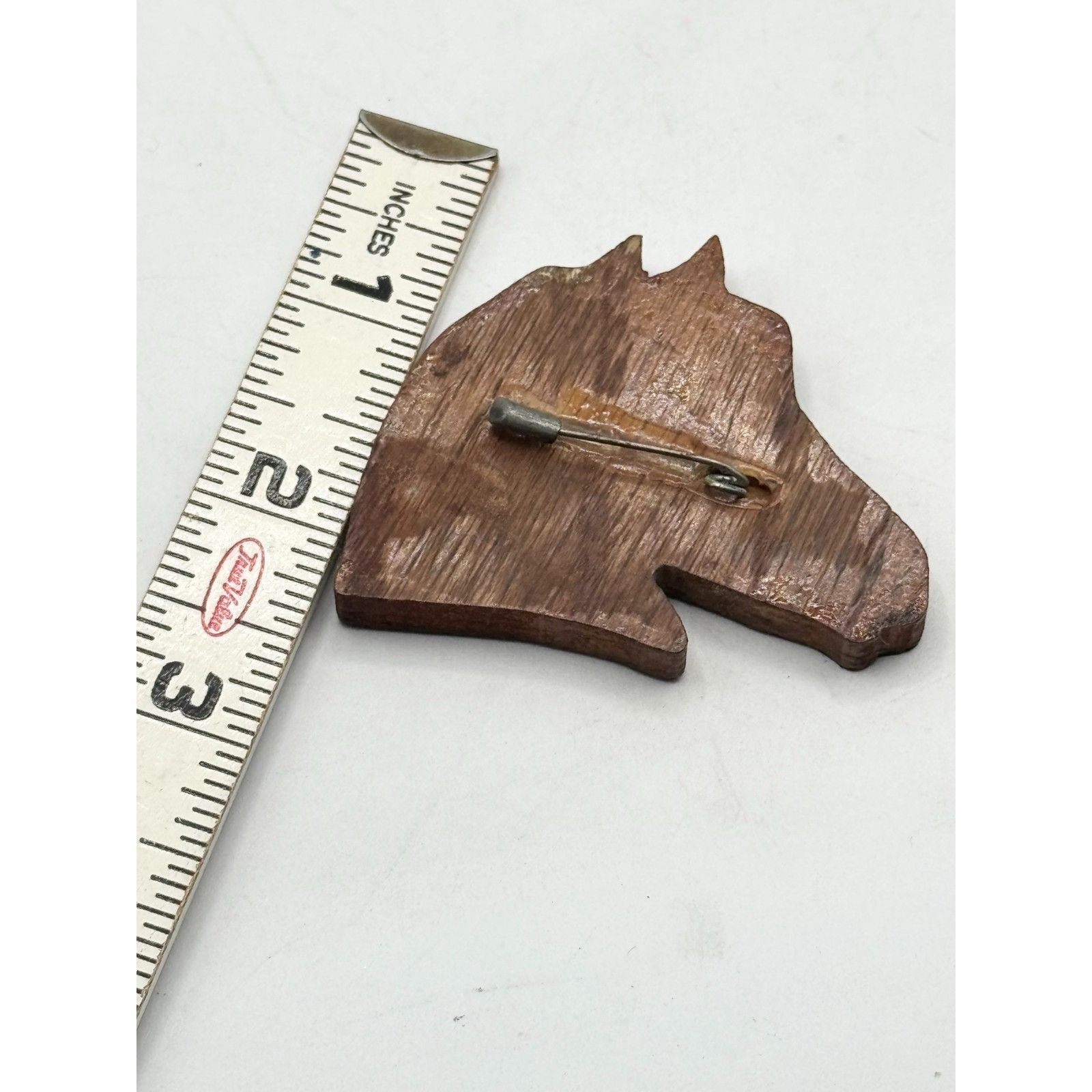 Vintage Vintage wood wooden horse head brooch pin Size ONE SIZE - 5 Thumbnail