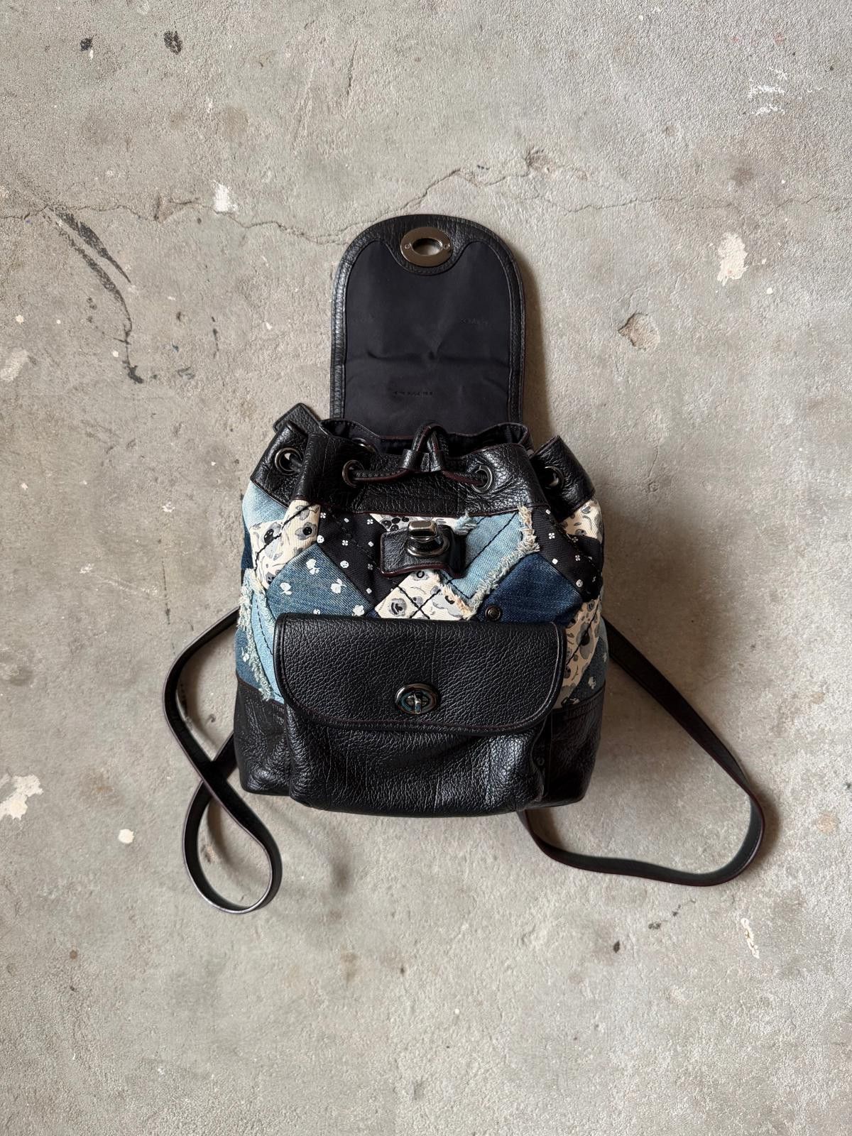 Coach Coach Canyon Quilt Patchwork Denim Backpack Size ONE SIZE - 4 Thumbnail