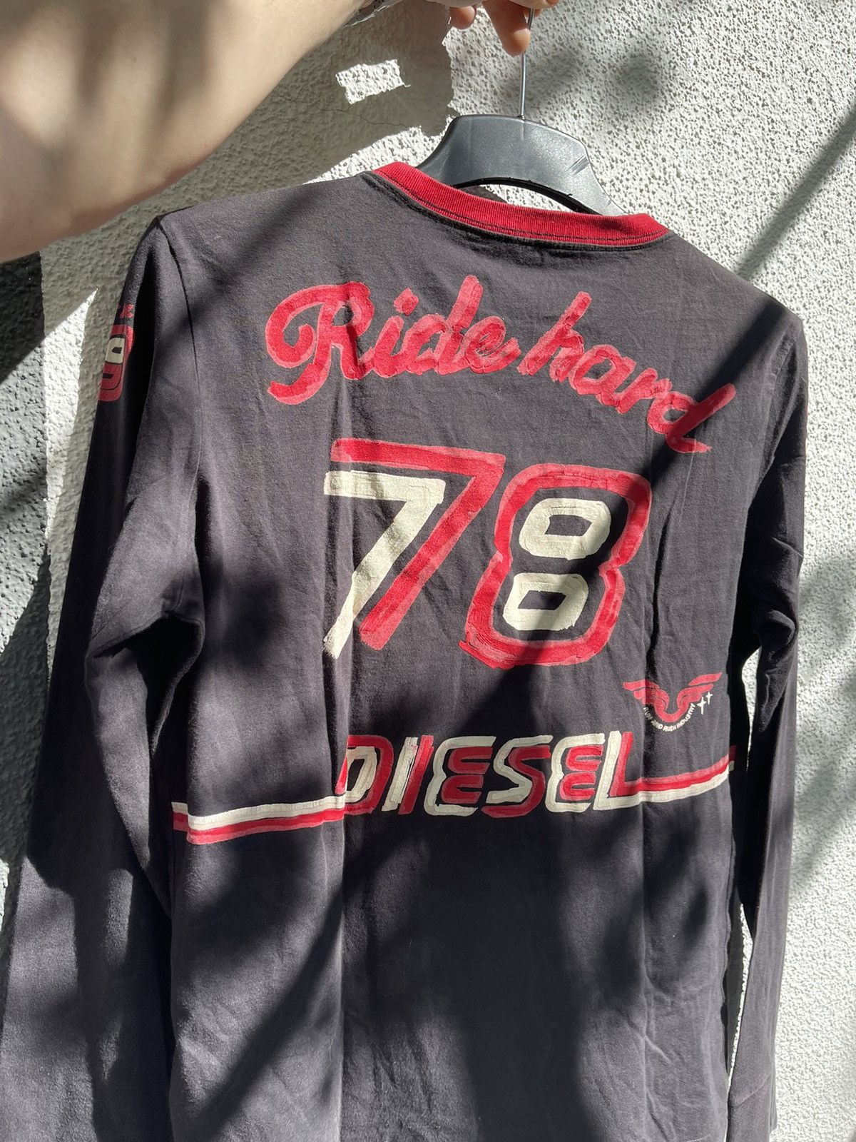 Diesel Y2K Diesel Ride Hard painted Longsleeve tee vintage Size US S / EU 44-46 / 1 - 20 Thumbnail