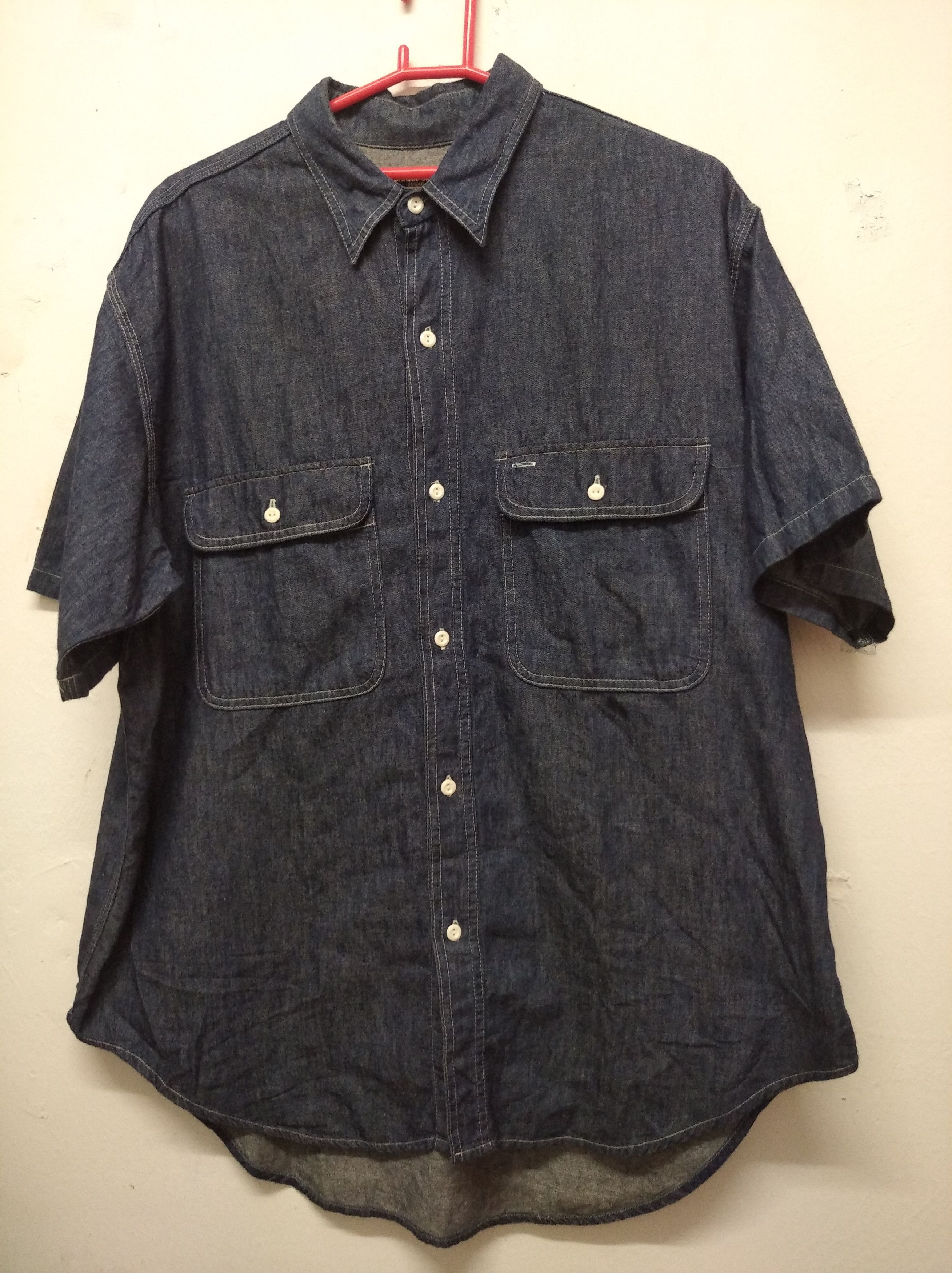 Japanese Brand × Sugar Cane × Toyo Enterprises Vintage Sugarcane Chambray Workwear uniform Shirt Denim Size US L / EU 52-54 / 3 - 1 Thumbnail