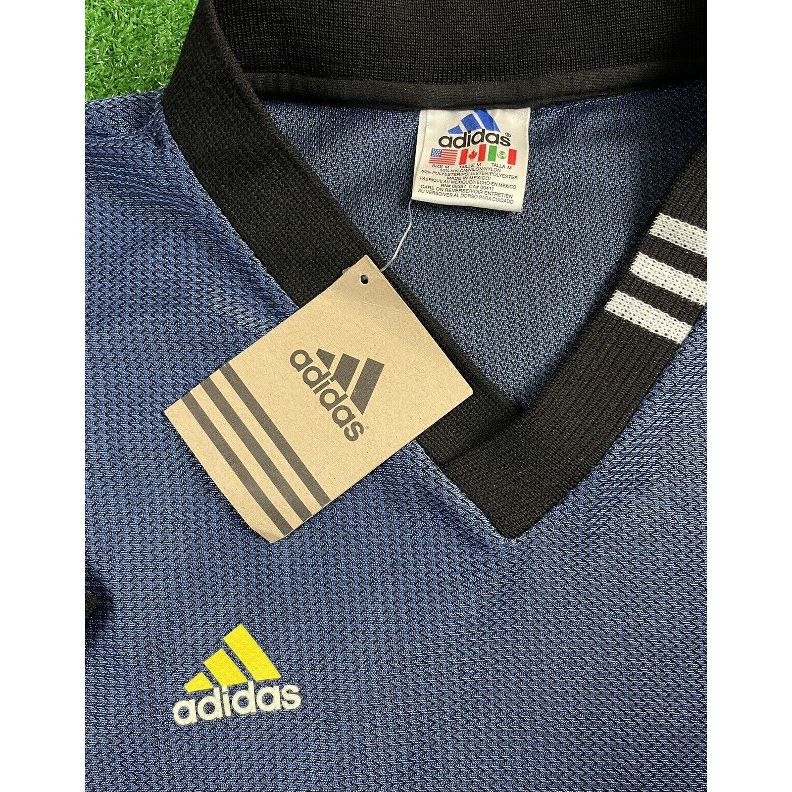 Adidas NWT Vintage Adidas Soccer Medium Mesh Jersey Shirt Blue Size US M / EU 48-50 / 2 - 3 Thumbnail