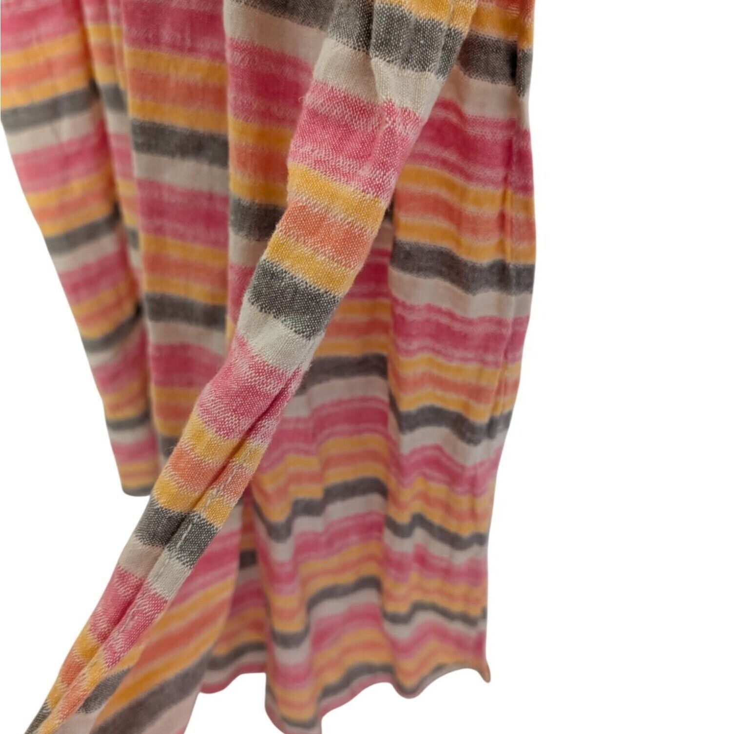Designer Caslon Stripe Maxi Dress Womens Size XXL Linen Blend Sleevel Size XXL / US 16-18 / IT 52-54 - 4 Thumbnail