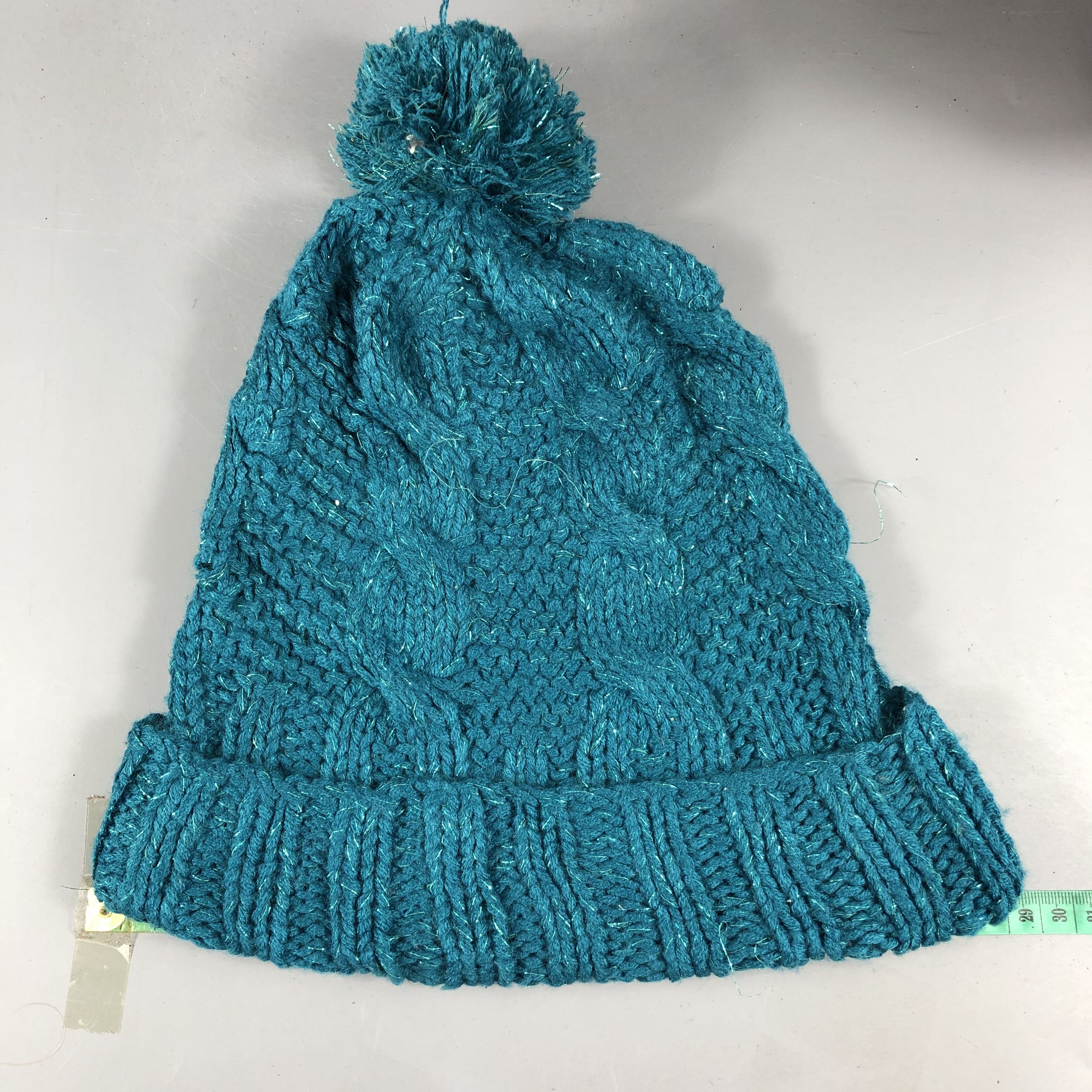 Japanese Brand Cable Knit Plain Beanie Size ONE SIZE - 3 Thumbnail