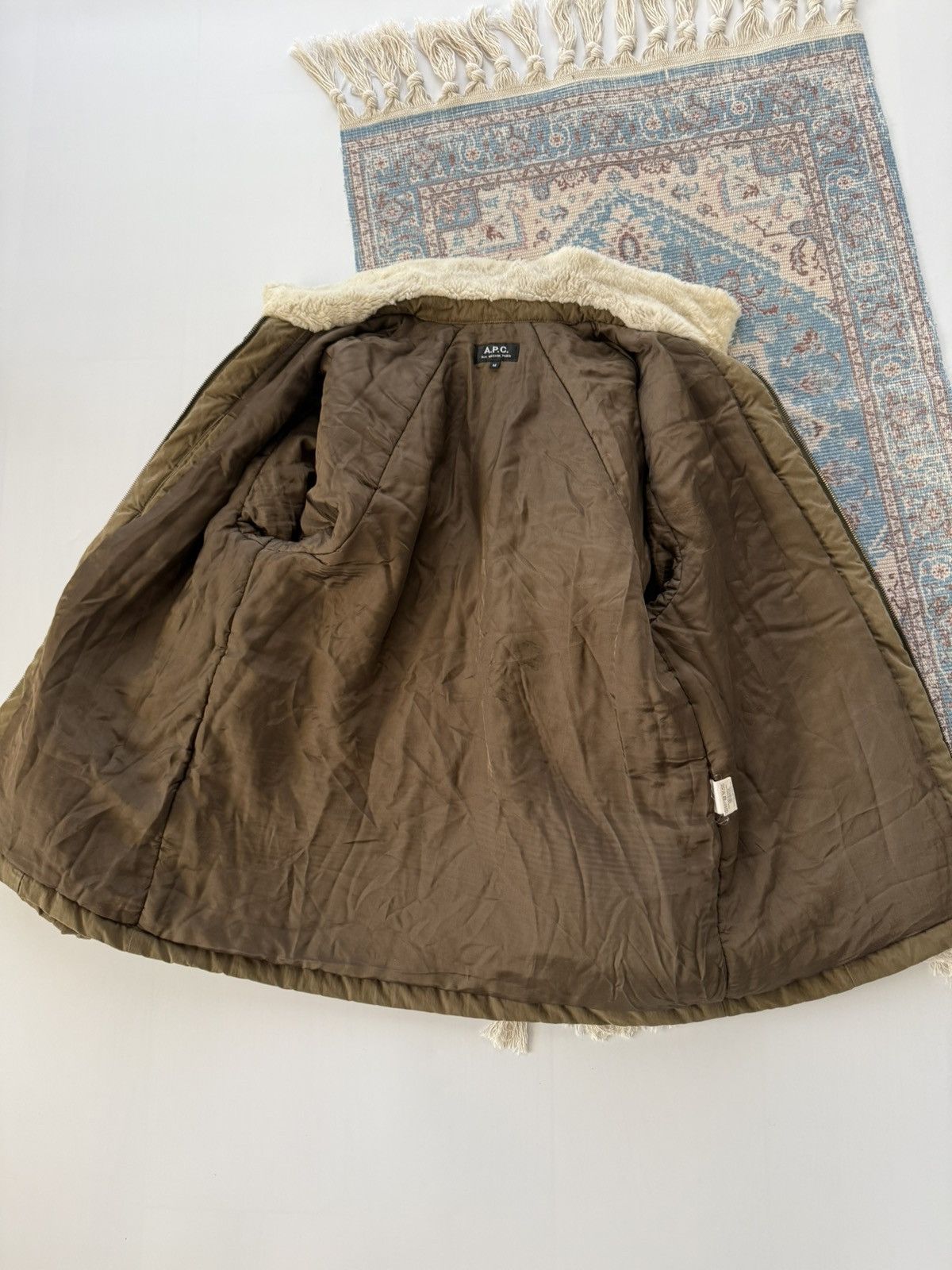 A.P.C. A.P.C. Rue Madame Paris Military Sherpa Khaki Men’s Jacket Size US M / EU 48-50 / 2 - 7 Thumbnail
