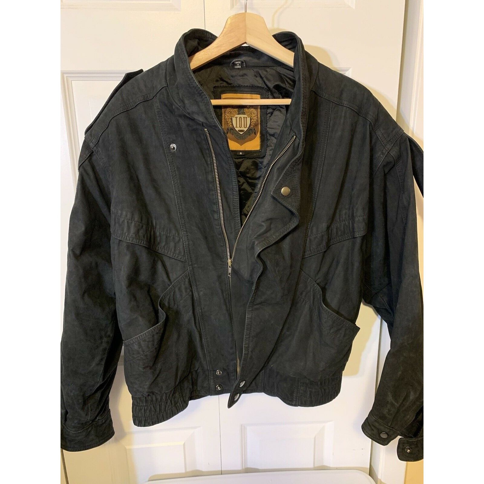 Other Vintage IOU Leather Jacket Black Men’s Sz S Size US S / EU 44-46 / 1 - 3 Thumbnail