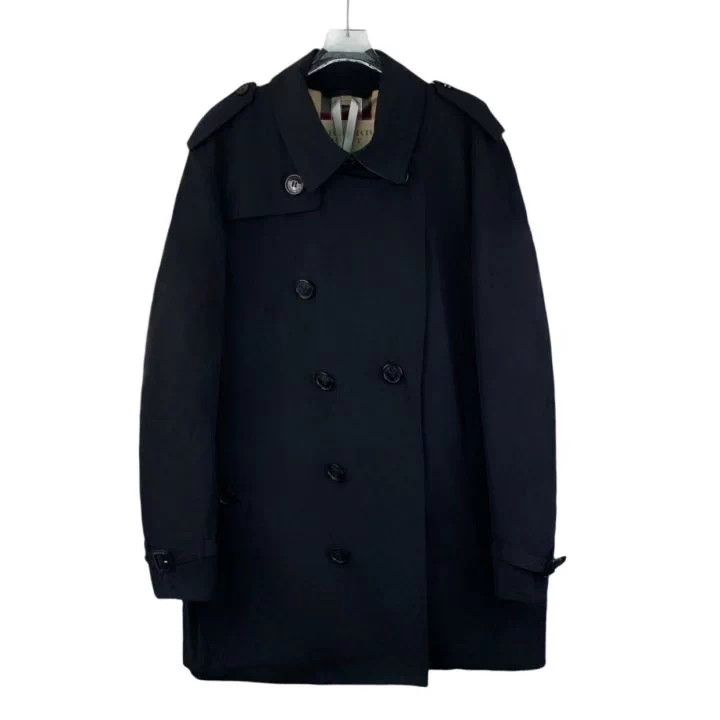 Burberry Burberry Black Collar Button Trench Coat Size US XL / EU 56 / 4 - 1 Thumbnail