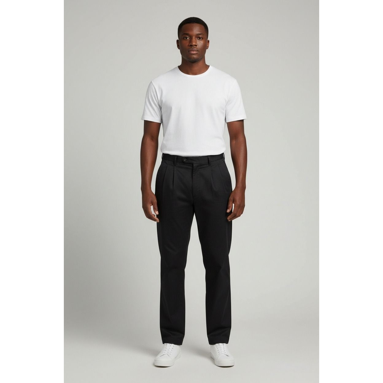 Dockers Dockers Recode Mens Black Pleated Chinos Straight Leg Size US 34 / EU 50 - 1 Thumbnail