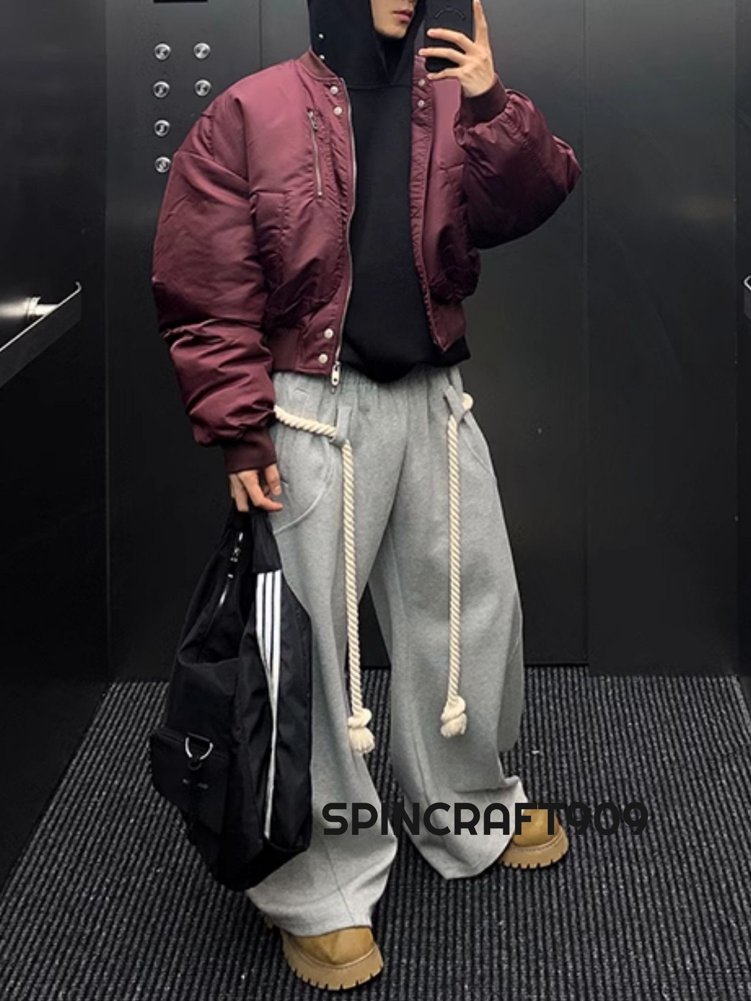 Vintage Baggy Stacked Flare Sweatpants, Loose Wide Leg Sweatpants Size US 32 / EU 48 - 3 Thumbnail