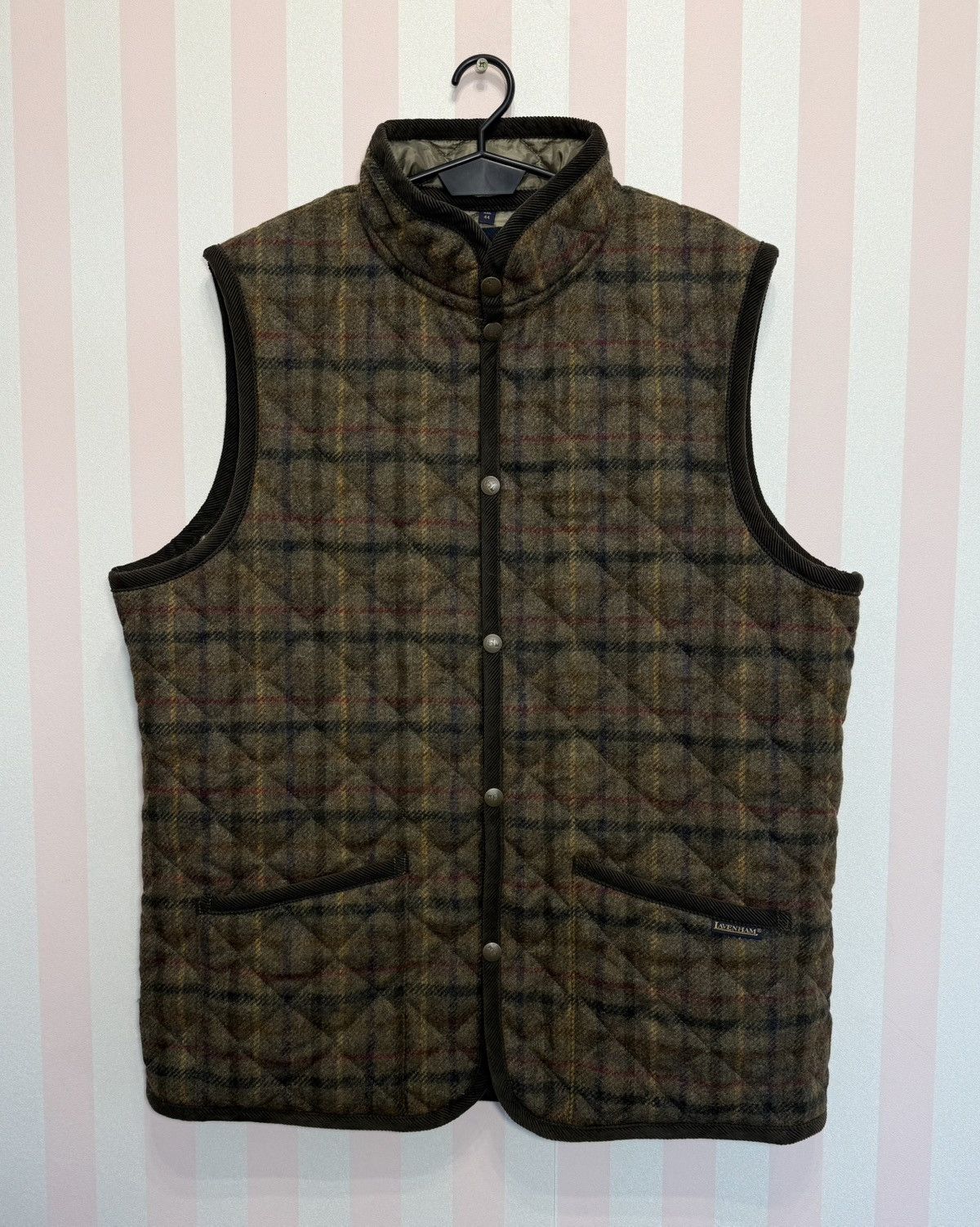 Lavenham LAVENHAM x HOUSES THORNHAM Shetland Wool Tweed Quilted Gilet Size US XXL / EU 58 / 5 - 1 Thumbnail