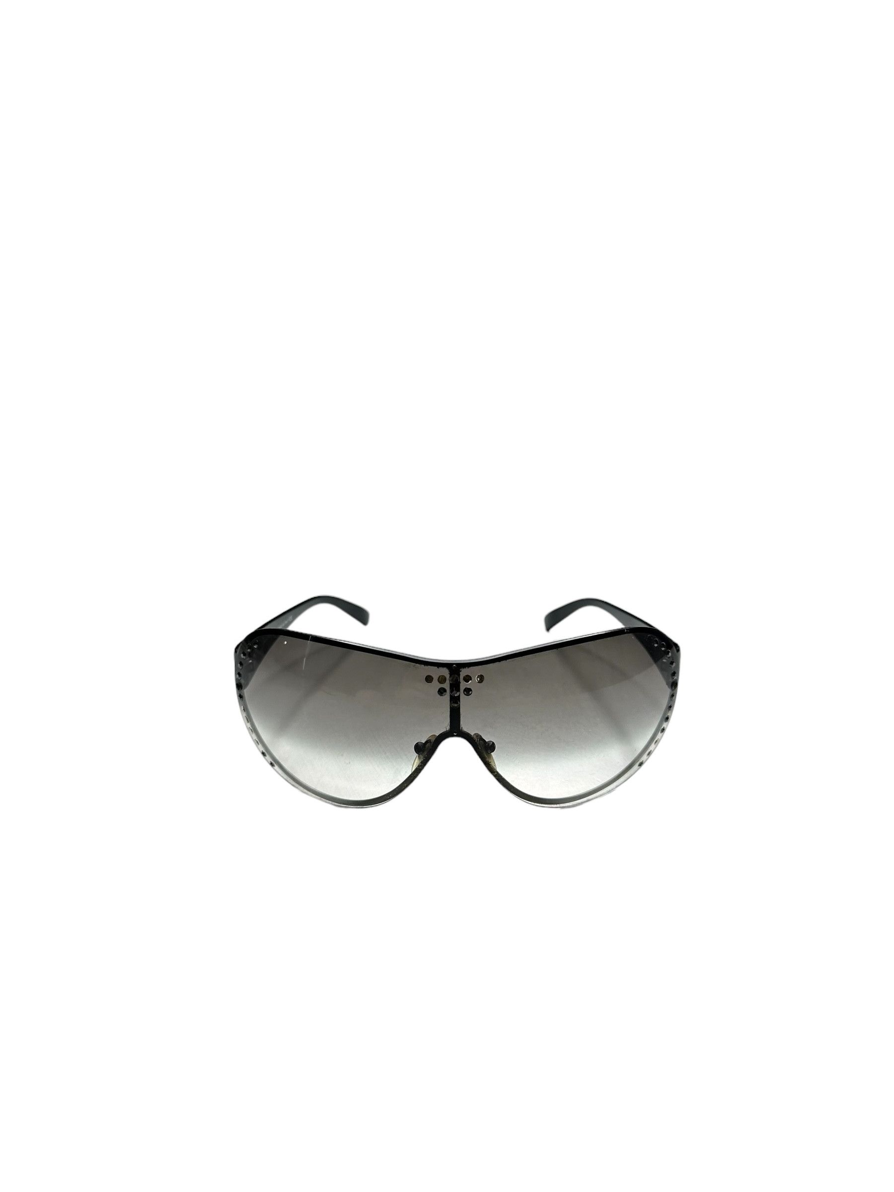 Salvatore Ferragamo Ferragamo Mask Swarovski Stoned Sunglasses Size ONE SIZE - 7 Thumbnail