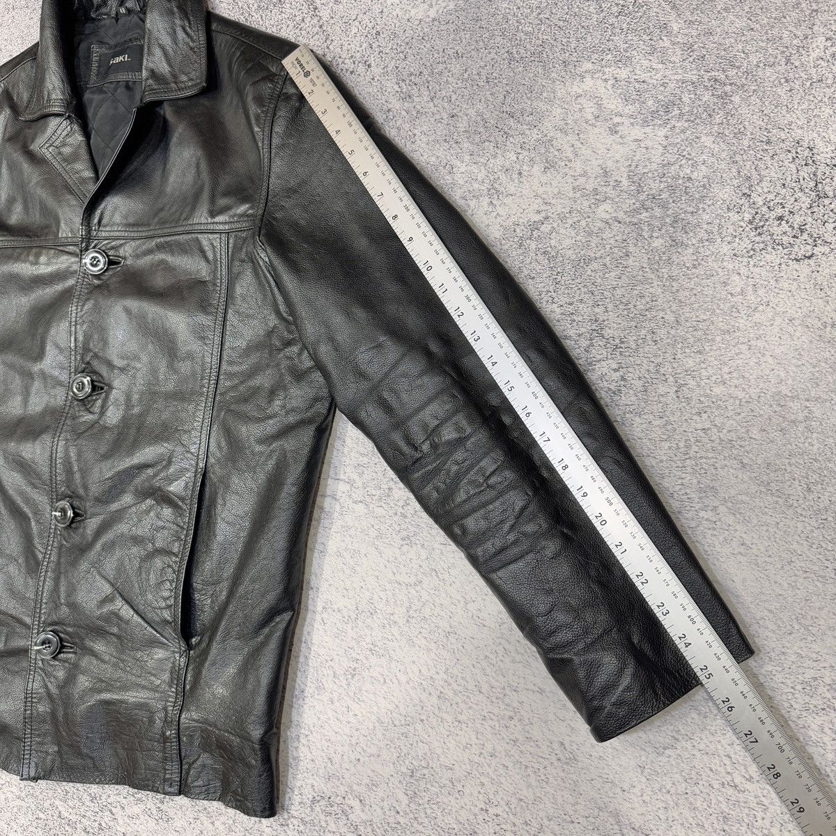 Vintage Vintage Saki Black Leather Jacket M size (48) Size US M / EU 48-50 / 2 - 15 Thumbnail
