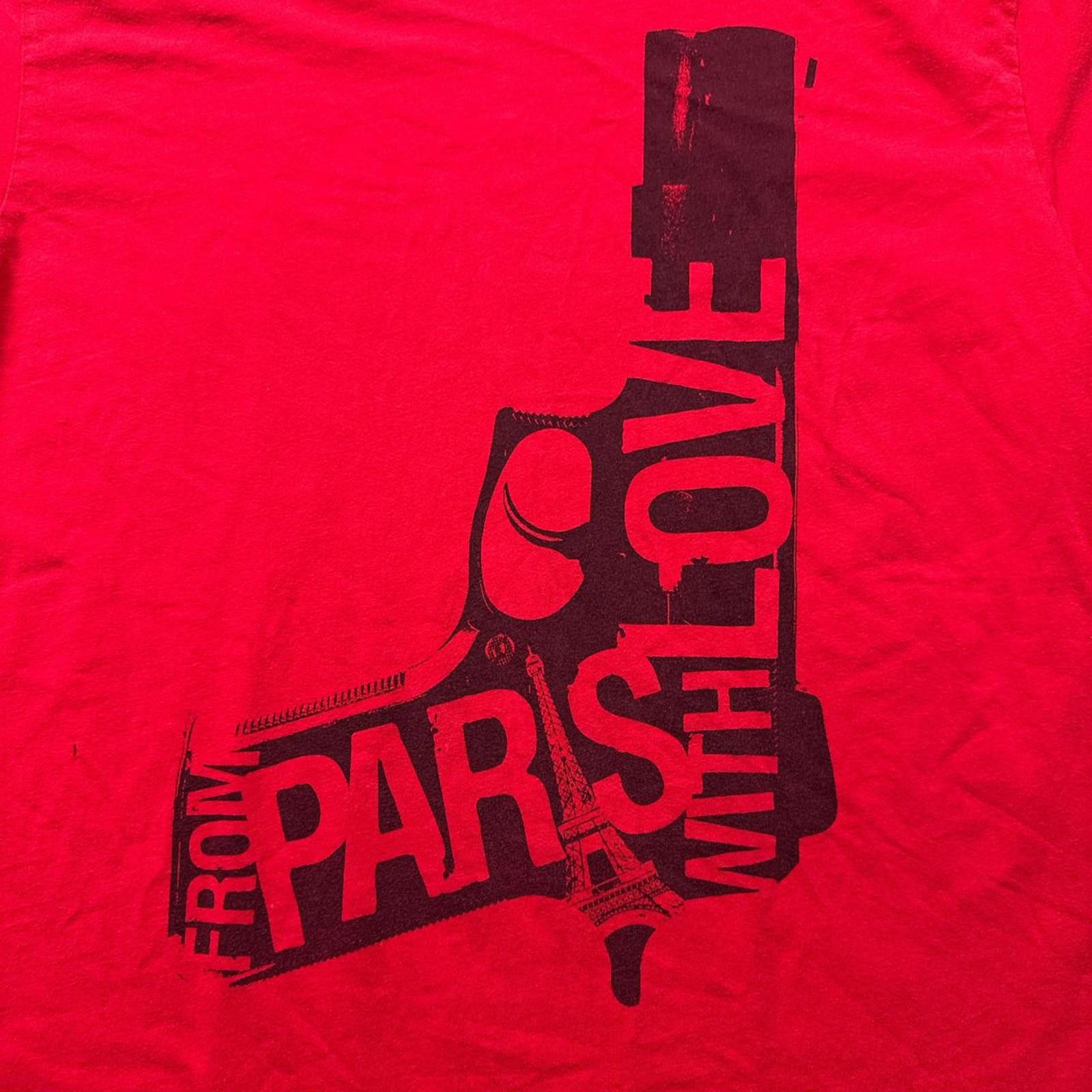 Other "From Paris with Love" Gun Y2k Red Graphic T-Shirt Size US XL / EU 56 / 4 - 3 Thumbnail