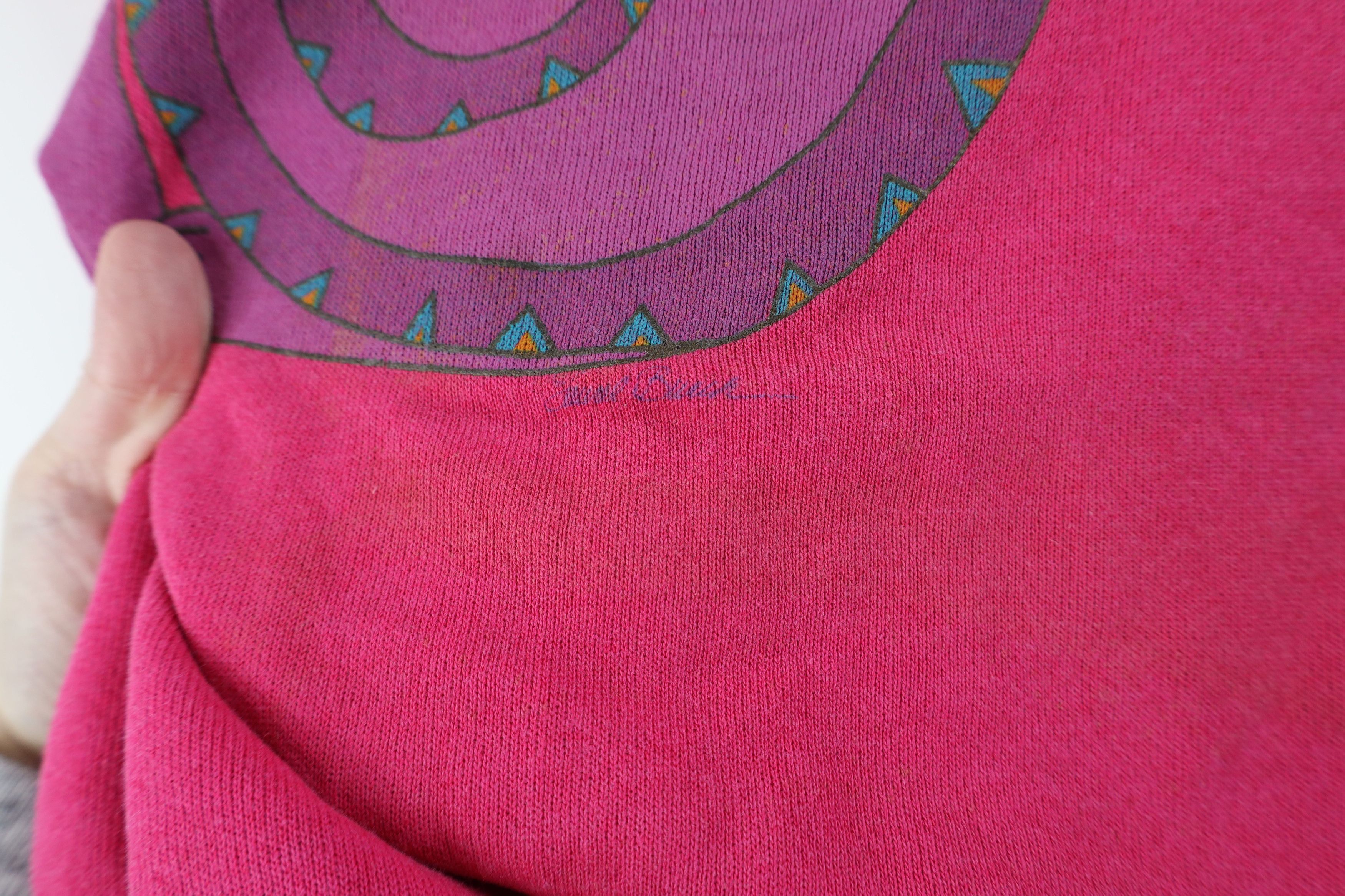 Vintage Vintage 90s Streetwear Art Cat Kitten Sweatshirt Pink USA Size M / US 6-8 / IT 42-44 - 6 Thumbnail