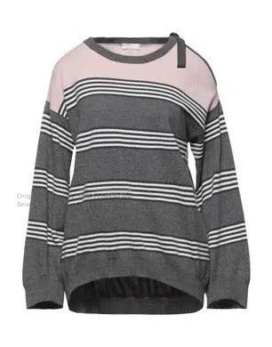 Brunello Cucinelli Brunello Cucinelli Chain Striped Cashmere Sweater Size M / US 6-8 / IT 42-44 - 3 Thumbnail