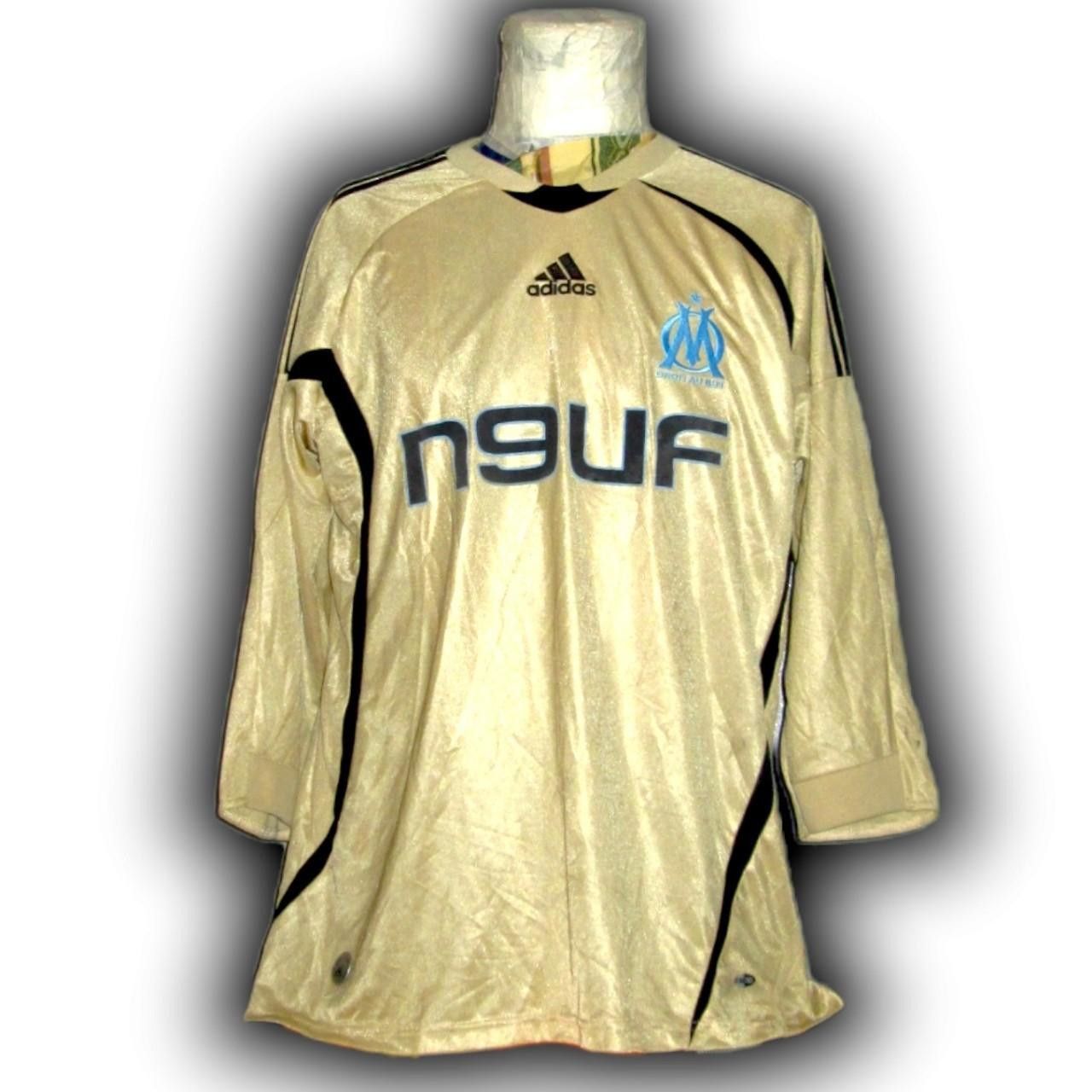Adidas Olympique Marseille France 2008 2009 Away Shirt Jersey Size US L / EU 52-54 / 3 - 1 Thumbnail