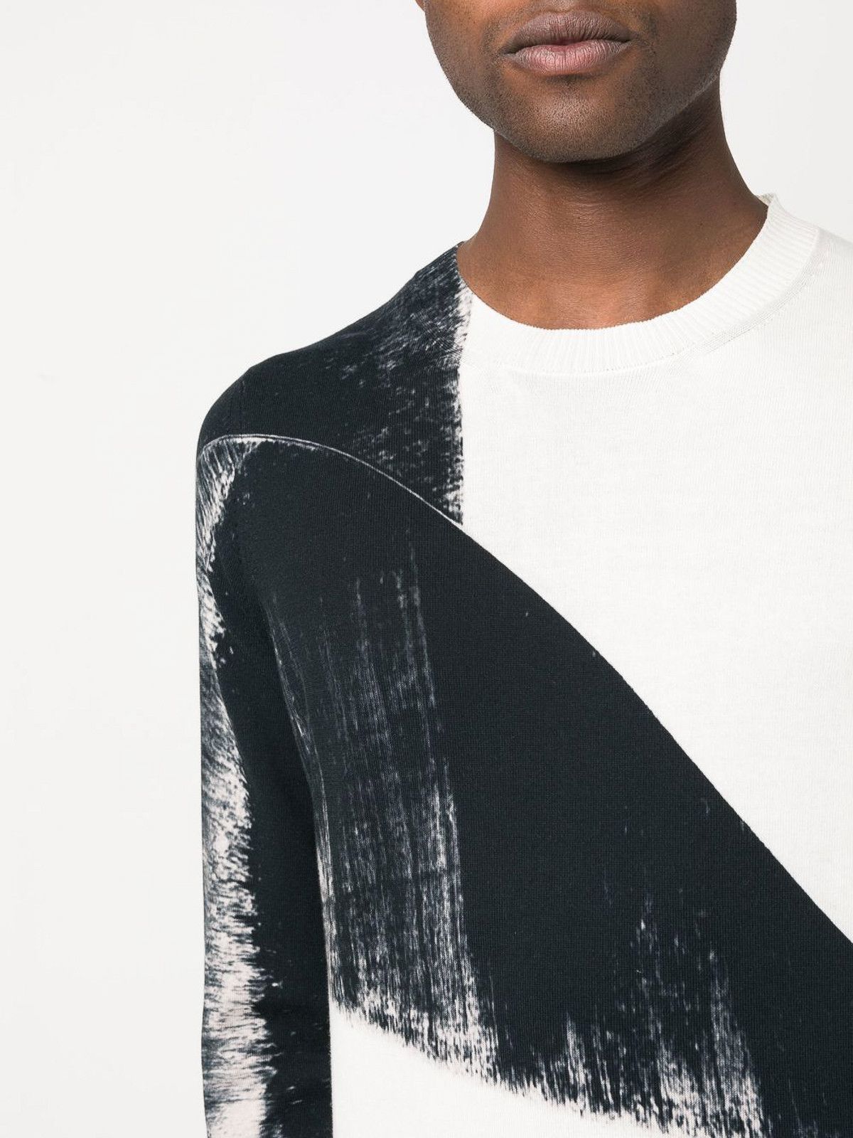 Alexander McQueen o1y0225 Sweater in Black & Ivory Size L / US 10 / IT 46 - 4 Thumbnail