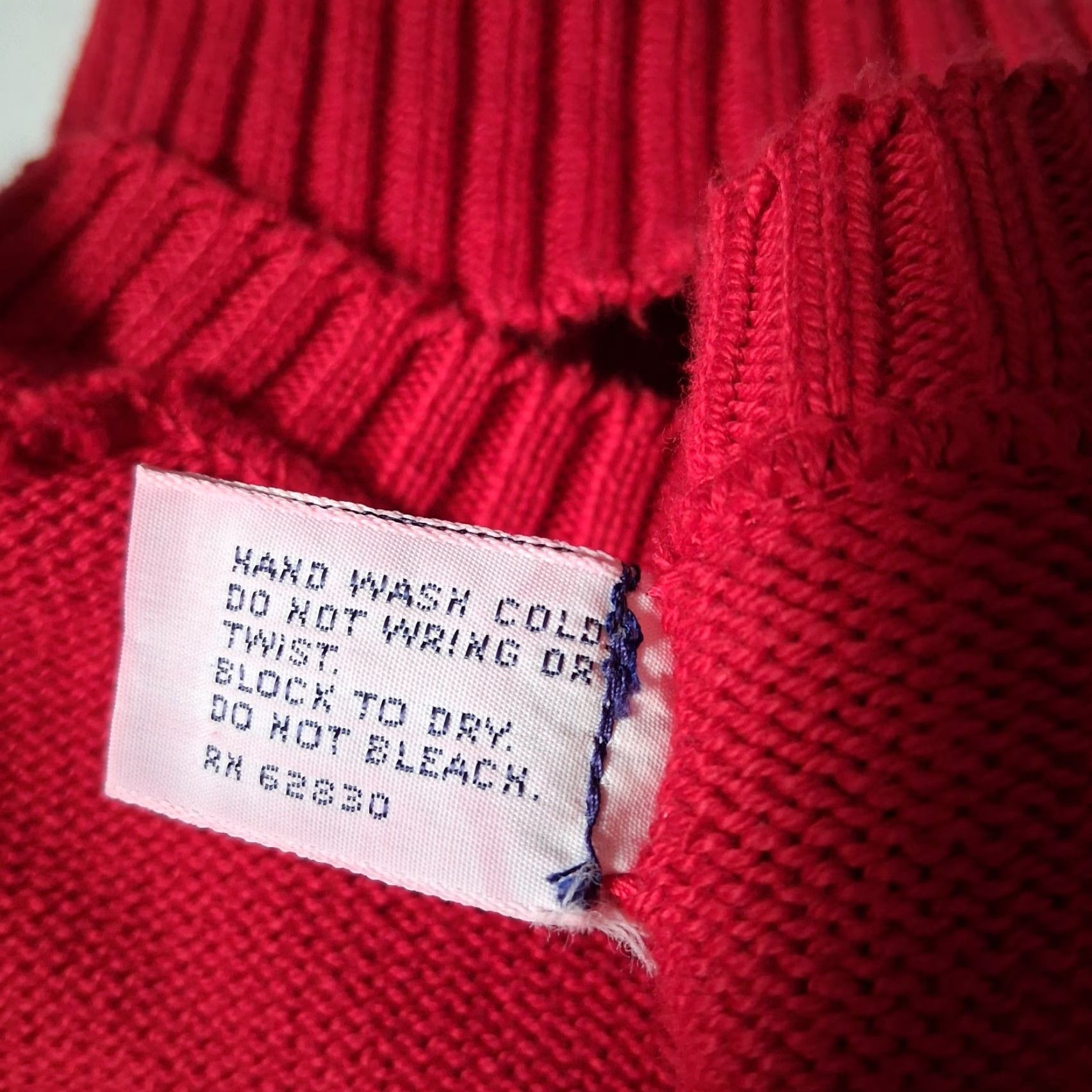Lands' End VINTAGE Lands' End Sweater Vest Men's L Red 1990s V-Neck Knit Cotton Casual Casual/Office Wear 90s USA Size US L / EU 52-54 / 3 - 7 Thumbnail