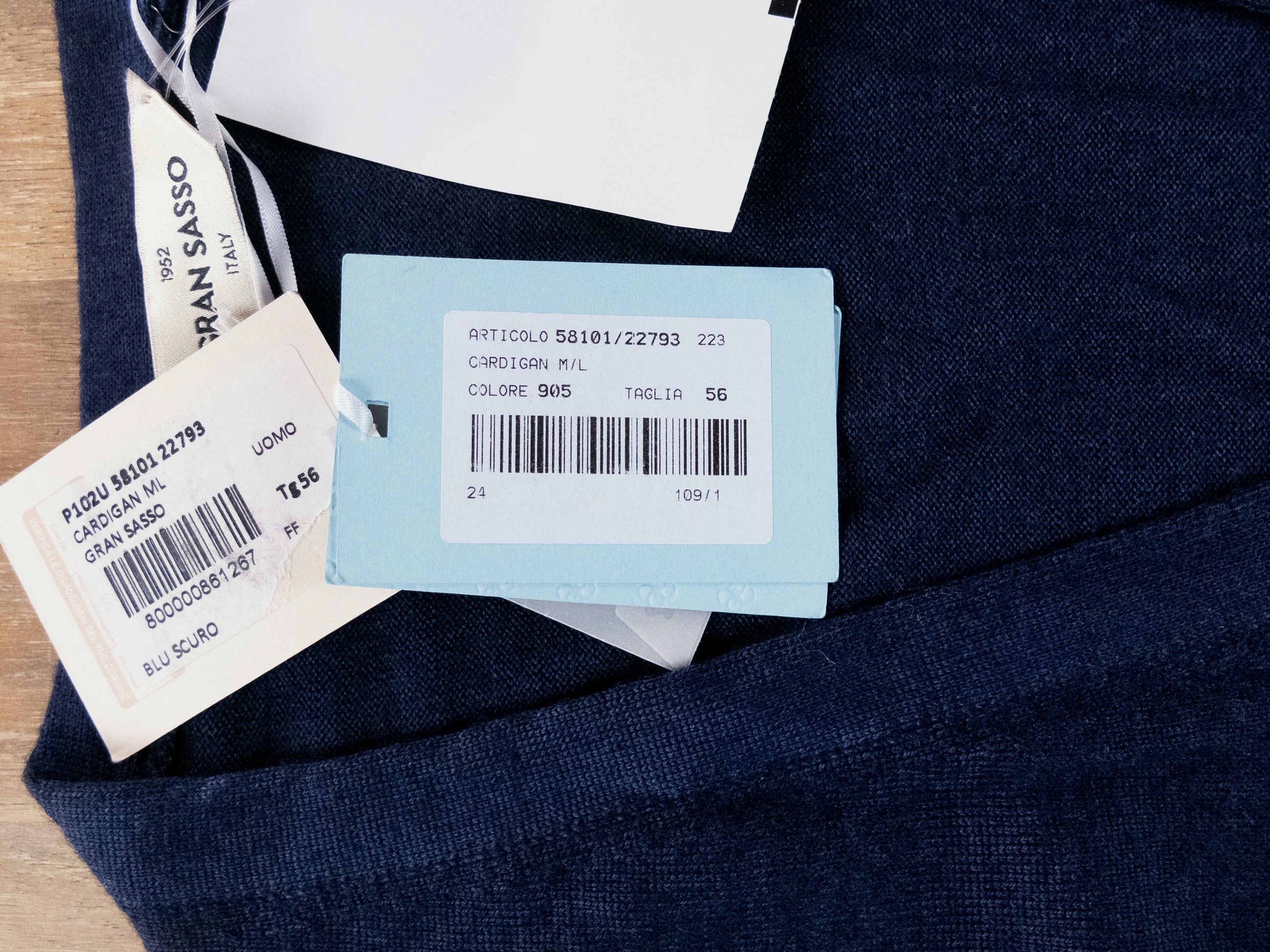 Gran Sasso GRAN SASSO vintage style blue wool cardigan Size 56 / 3XL Size US XXL / EU 58 / 5 - 4 Thumbnail