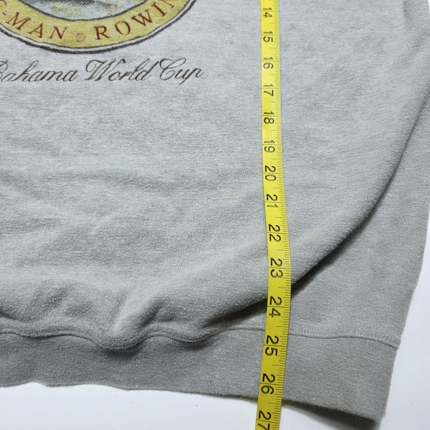 Tommy Bahama VINTAGE Tommy Bahama Embroidered Heavyweight Sweatshirt Rowing Fishing Mens Medium 90's Gray Cotton Blend Pullover Boats Size US M / EU 48-50 / 2 - 4 Thumbnail