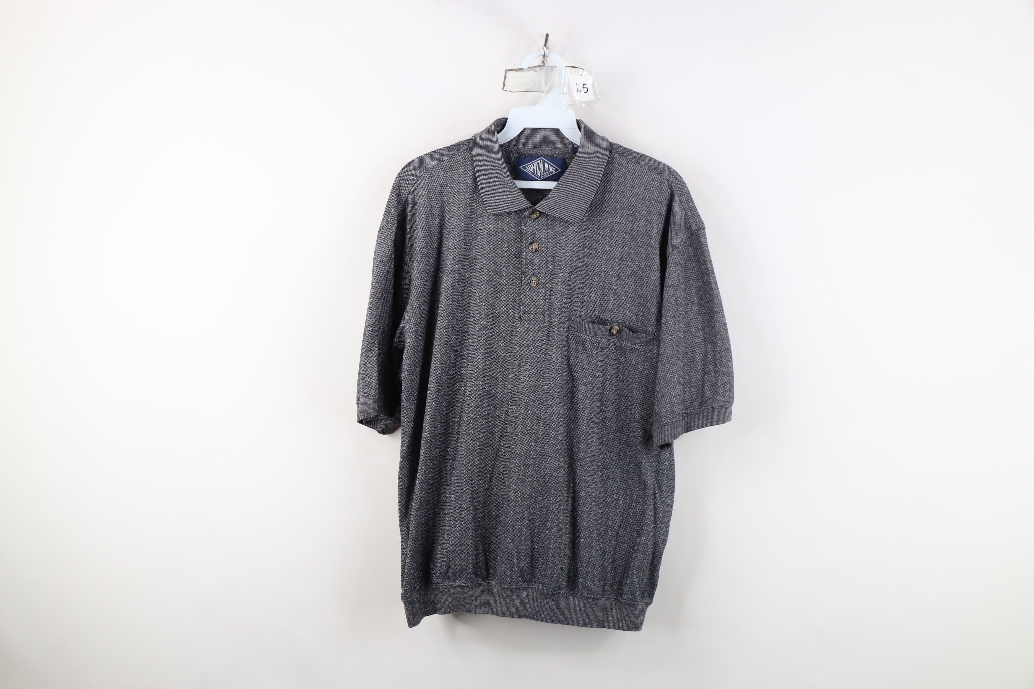 Vintage Vintage 90s Streetwear Geometric Knit Pullover Polo Shirt Size US L / EU 52-54 / 3 - 1 Thumbnail